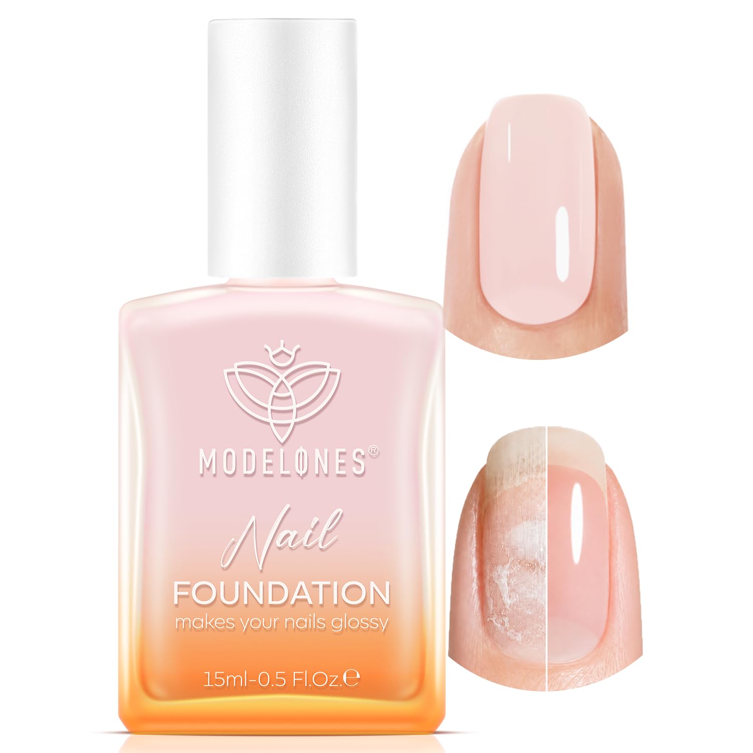 modelones Nail Strengthener. Milky White Nail Polish Nail Repair for Damaged Nails Hardener Quick Dry Nail Growth Natural Nail Concealer Foundation Strengthening Nails & Toenails Women Manicurist : Beauty & Personal Care