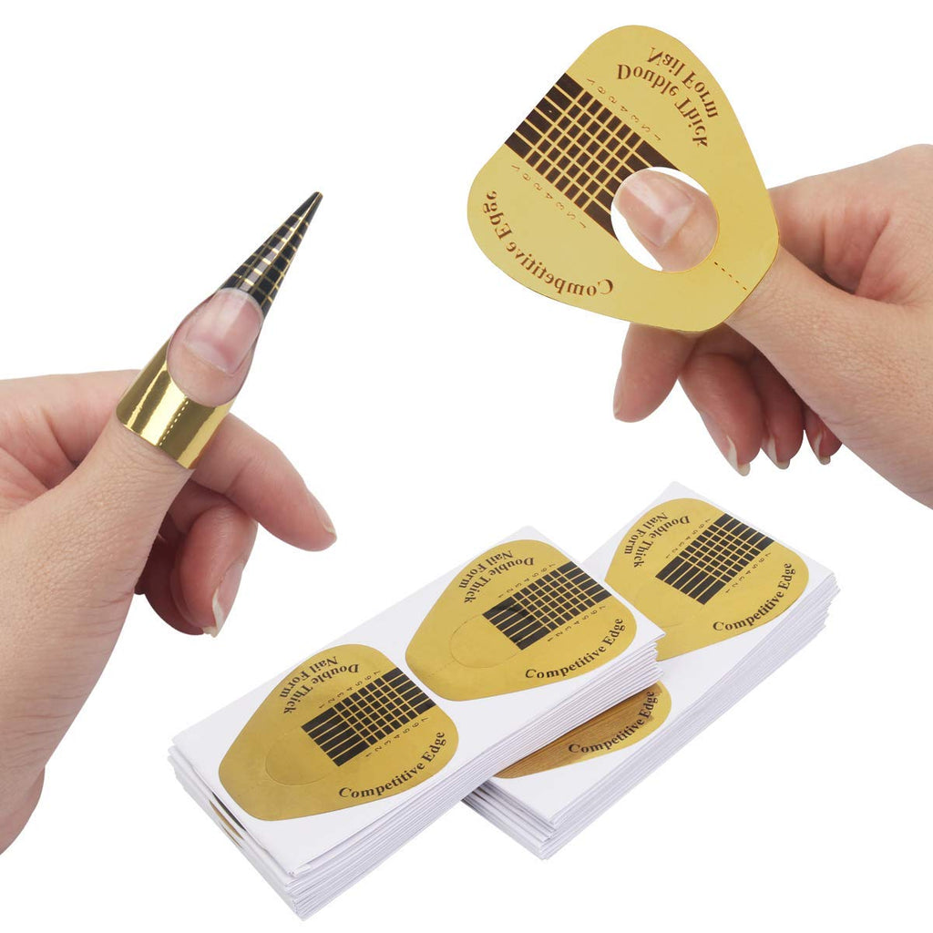 200 PCS Nail Forms for Builder Gel. AHIER Self-adhesive Nail Extension Forms for DIY at Home Professional Nails Art Supplies : Beauty & Personal Care