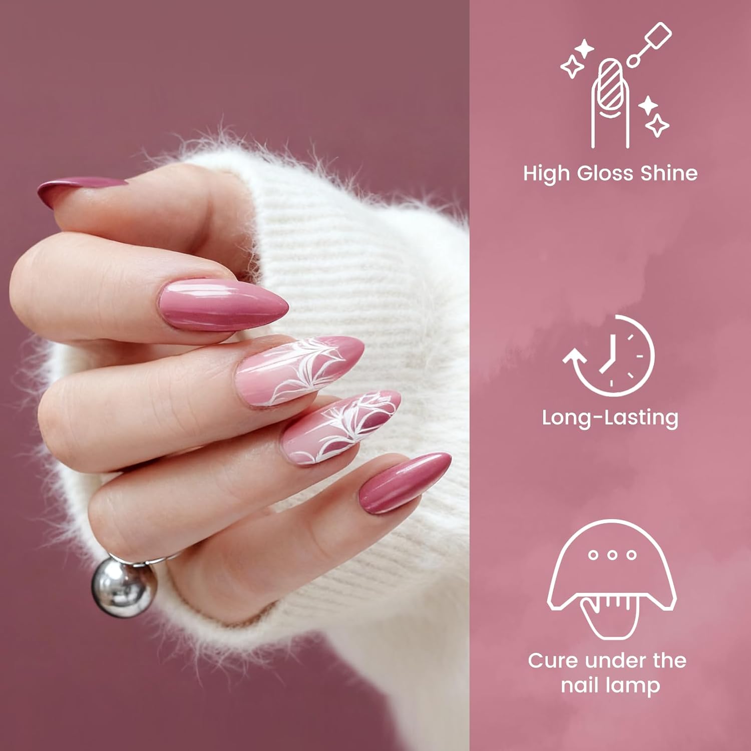 phoenixy 30 PCS Gel Nail Polish. 24 Colors Soak Off Gel Nail Polish Set Pink Blue with Base Matte Glossy Glitter Top Coat Home Manicure Art Beginners Gift for Women : Beauty & Personal Care