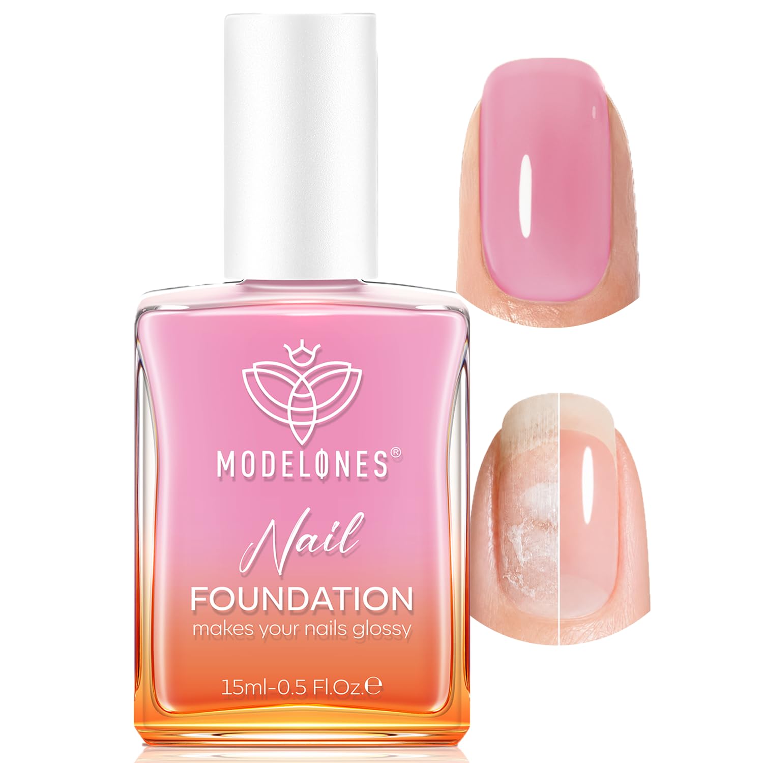 modelones Nail Strengthener. Milky White Nail Polish Nail Repair for Damaged Nails Hardener Quick Dry Nail Growth Natural Nail Concealer Foundation Strengthening Nails & Toenails Women Manicurist : Beauty & Personal Care