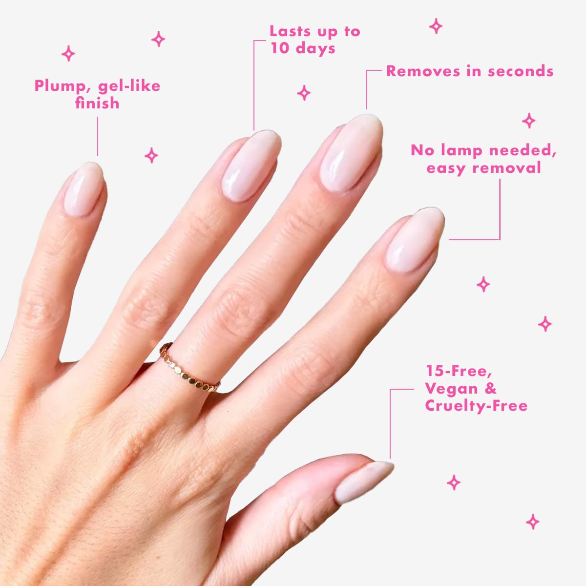 Olive & June Long Lasting Nail Polish | Plump Gel-Like Finish No Lamp Needed | Lasts up to 10 days | Salon-Quality 15-Free Vegan & Cruelty-Free Chip-Resistant | Strawberry Scone : Beauty & Personal Care