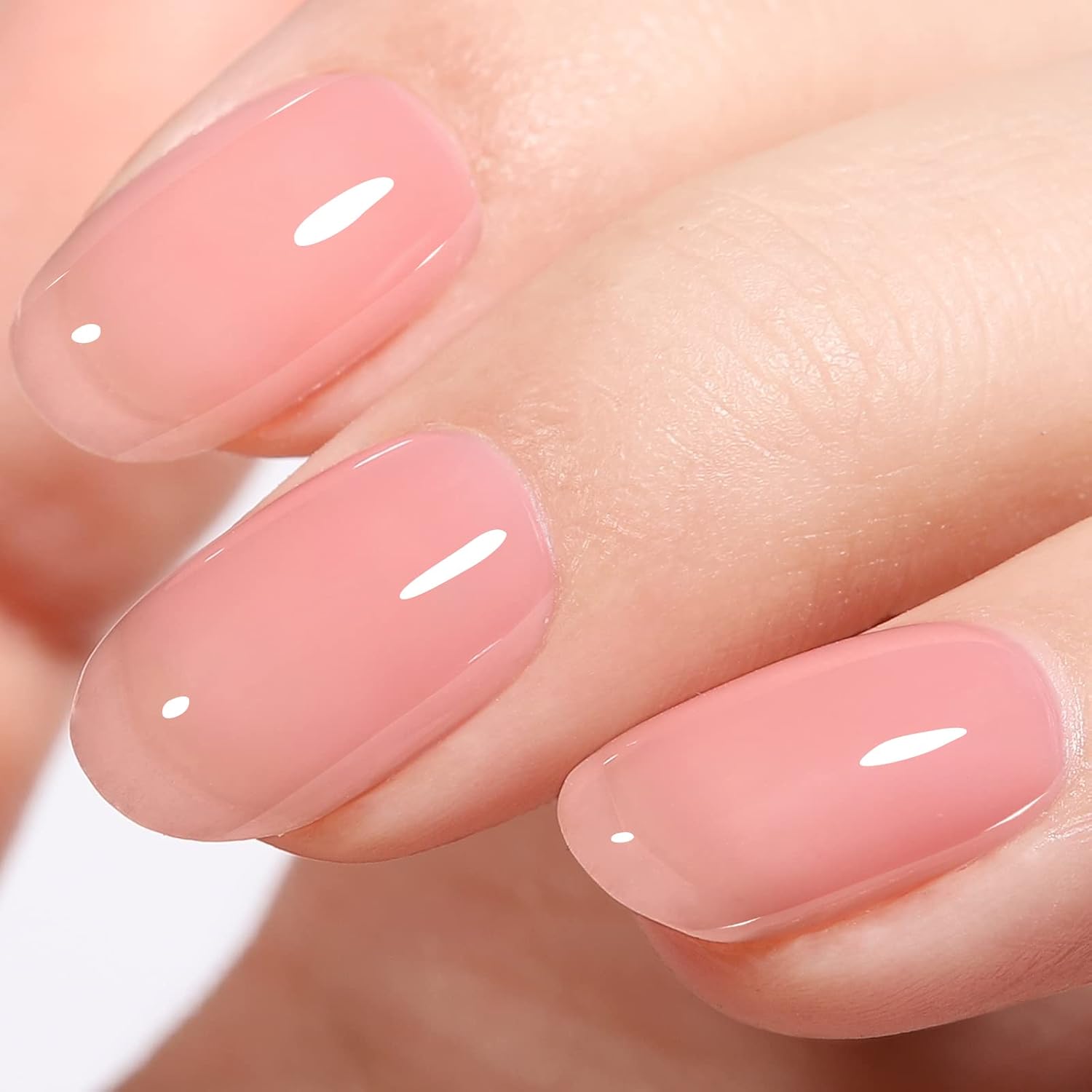 AILLSA Gel Nail Polish Nude Pink Gel Polish Sheer Neutral Color Jelly Gels Nail Polish Natural Translucent Soak Off U V Nails for Nail Art French Manicure at Home 0.51 Fl Oz /GB49 : Beauty & Personal Care