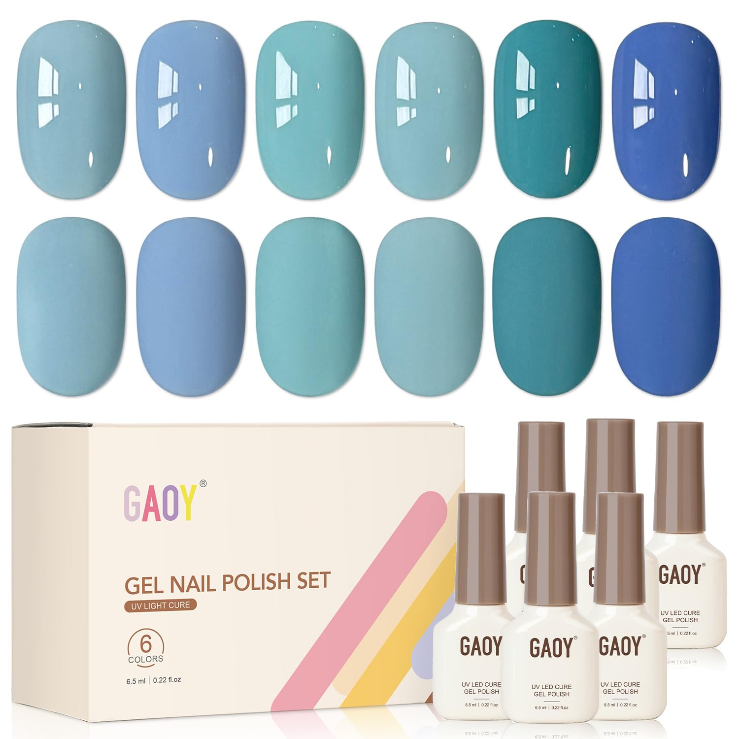 GAOY Rose Garden Jelly Gel Nail Polish of 6 Transparent Nude Red Pink Brown Colors Sheer Gel Polish Kit for Salon Manicure and Nail Art DIY at Home : Beauty & Personal Care