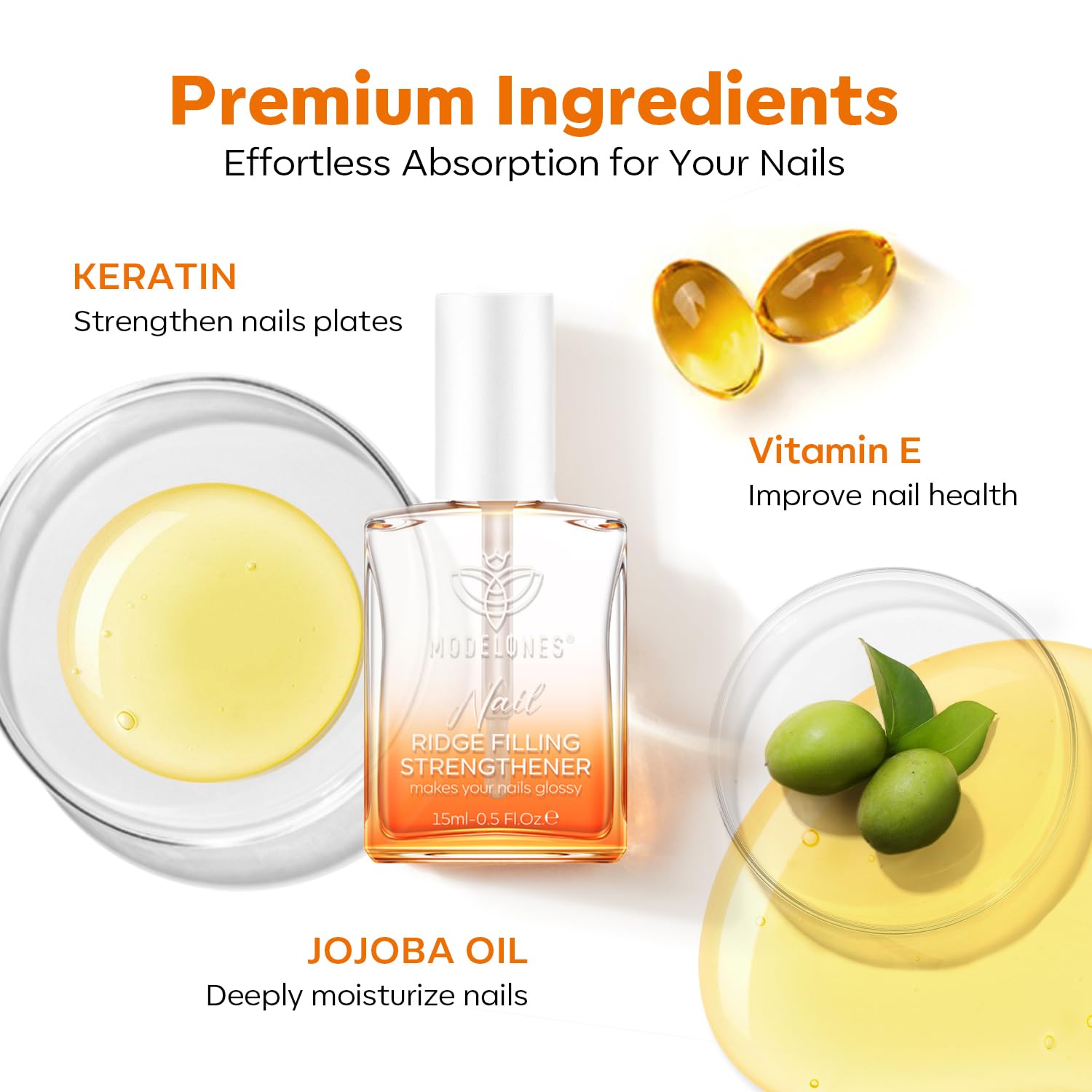 modelones Nail Strengthener and Growth. Clear Nail Polish Nail Repair for Damaged Nails Hardener Extra Strong and Growth Natural Nail Care Gifts for Women Toenails Concealer Polsih 15ml : Beauty & Personal Care