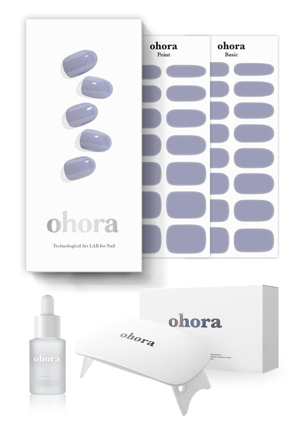 ohora Semi Cured Gel Nail Strips (N Pastel) - Yellow. Ombre. Works with Any UV/LED Lamps. Salon-Quality. Long Lasting. Easy to Apply & Remove - Includes 2 Prep Pads. Nail File & Wooden Stick : Beauty & Personal Care