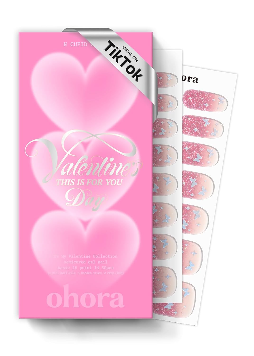ohora Semi Cured Gel Nail Strips (N Cream Indigo) - Blue. Solid. Works with Any UV/LED Lamps. Salon-Quality. Long Lasting. Easy to Apply & Remove - Includes 2 Prep Pads. Nail File & Wooden Stick : Beauty & Personal Care