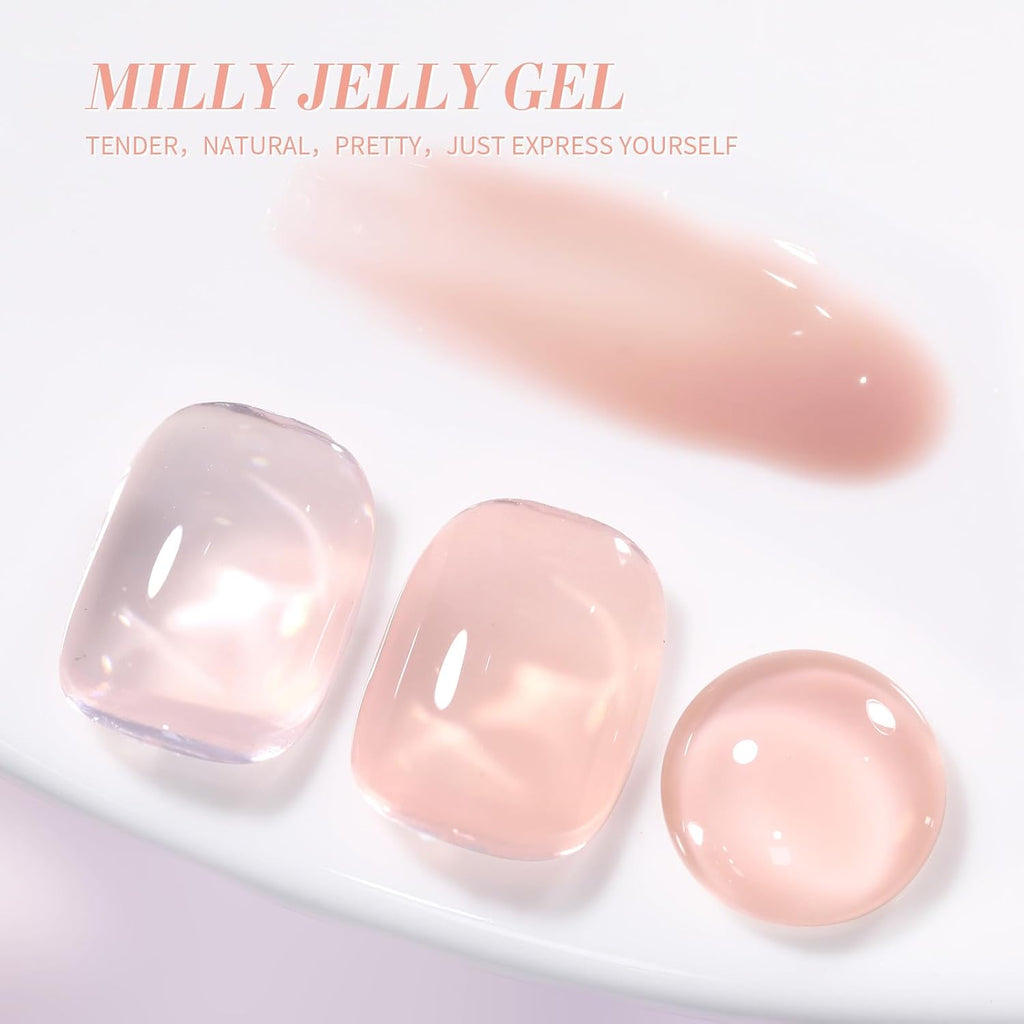 Born Pretty Nude Gel Nail Polish Jelly Light Nude Gel Polish.Sheer Translucent Skin Stone Natural Long Lasting Soak Off Gel Polish Nail Art DIY 15ML : Beauty & Personal Care