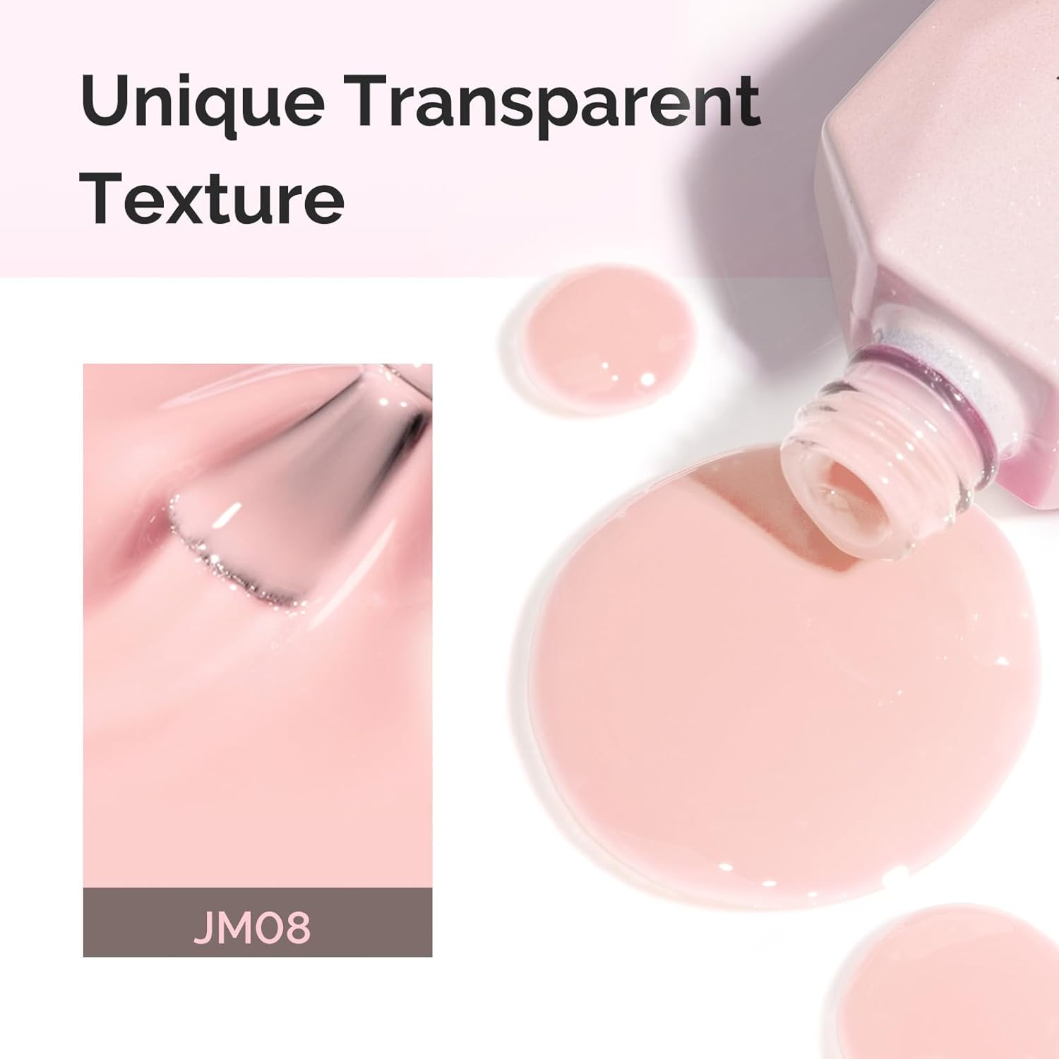 MelodySusie Jeweliver Nude Gel Nail Polish. 0.5Fl.oz Milky Gel Polish Pastel Color Soak Off UV LED Light Cure Gift for Women Manicure Nail Art DIY at Home JM08 : Beauty & Personal Care