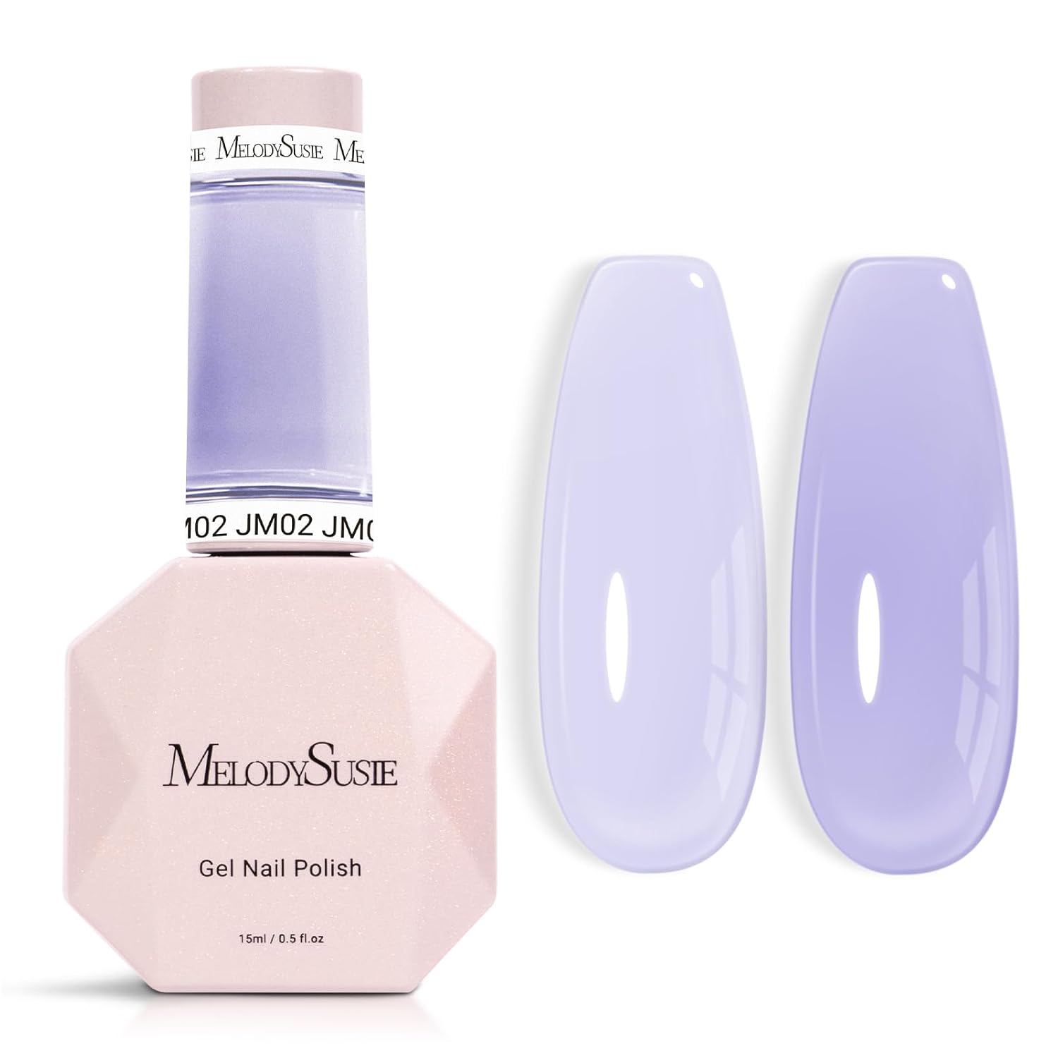 MelodySusie Jeweliver Nude Gel Nail Polish. 0.5Fl.oz Milky Gel Polish Pastel Color Soak Off UV LED Light Cure Gift for Women Manicure Nail Art DIY at Home JM08 : Beauty & Personal Care