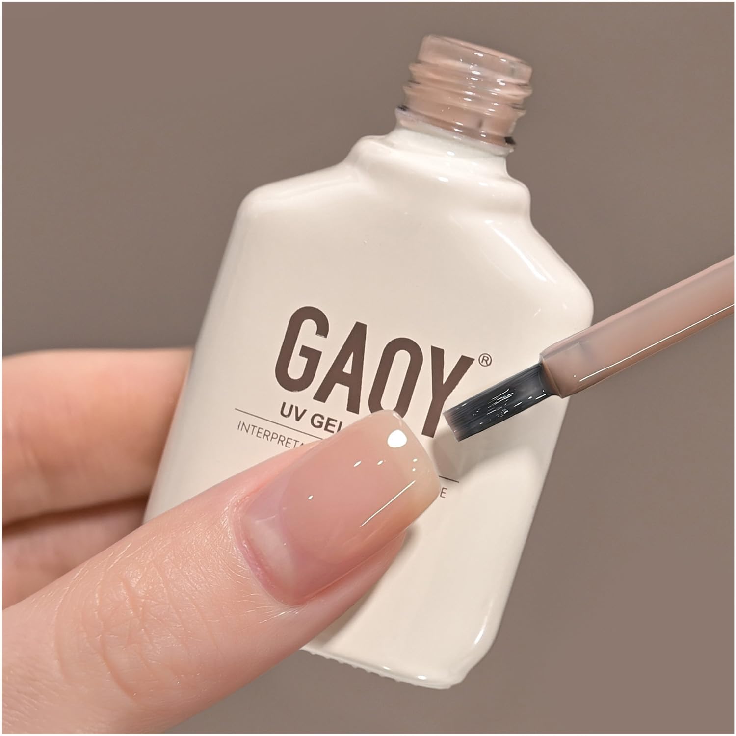 GAOY Sheer Light Pink Gel Nail Polish. 16ml Jelly Milky White Peach Translucent Color 1352 UV Light Cure Gel Polish for Nail Art DIY Manicure and Pedicure at Home : Beauty & Personal Care