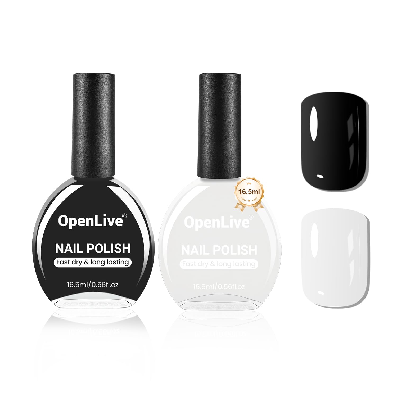OpenLive 16.5ml Dark Red Nail Polish Large Volume Quick Dry Nail Polish. Long Lasting Shine. Fingernail Toenail Nail Art DIY Home Travel Nail Art Gift : Beauty & Personal Care