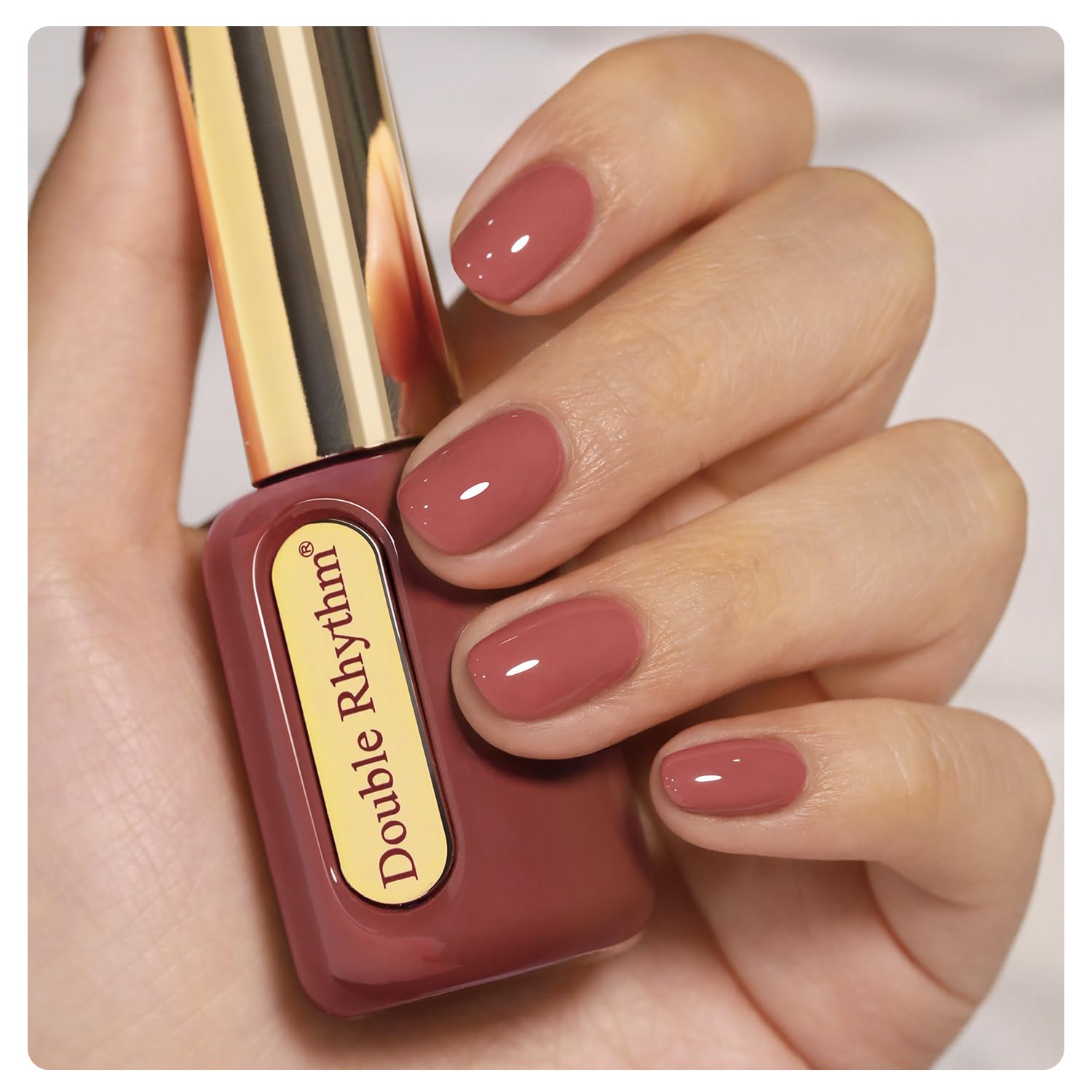 Double Rhythm 0.50 OZ Gel Polish Hema Free Same Color Same Bottle Golden Round Translucent Neutral Natural Milky 15 ML Jelly UV Polish Art DIY at Home (Bright Pink-H1040) : Beauty & Personal Care