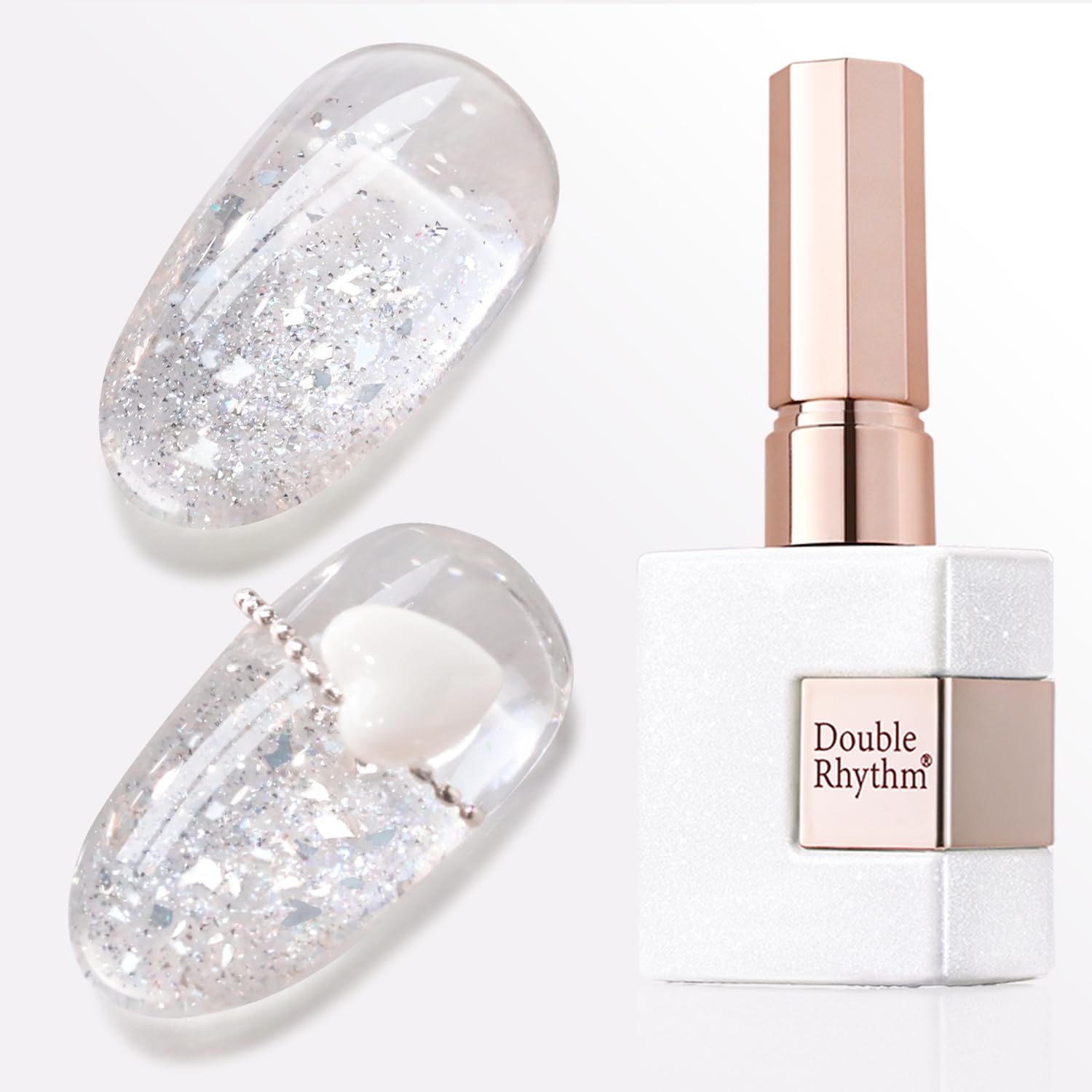 Double Rhythm 0.5Oz Glitter Gel Polish Shimmer Reflective Color for Nail Art Salon DIY Soak Off 15ml Nail Lamp Gel Polish at Home (Pink-B1161) : Beauty & Personal Care