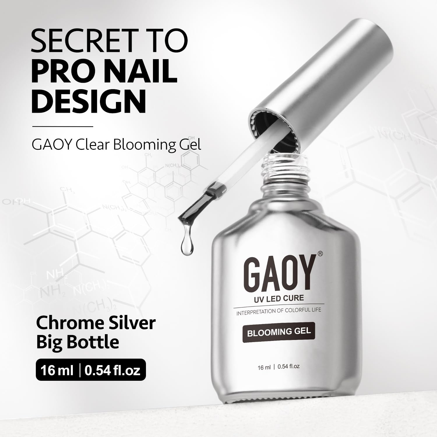 GAOY Nail Blooming Gel. 16ml Clear Blooming Gel Polish. Spreading Effects Soak Off UV Light Cure for Nail Art DIY : Beauty & Personal Care