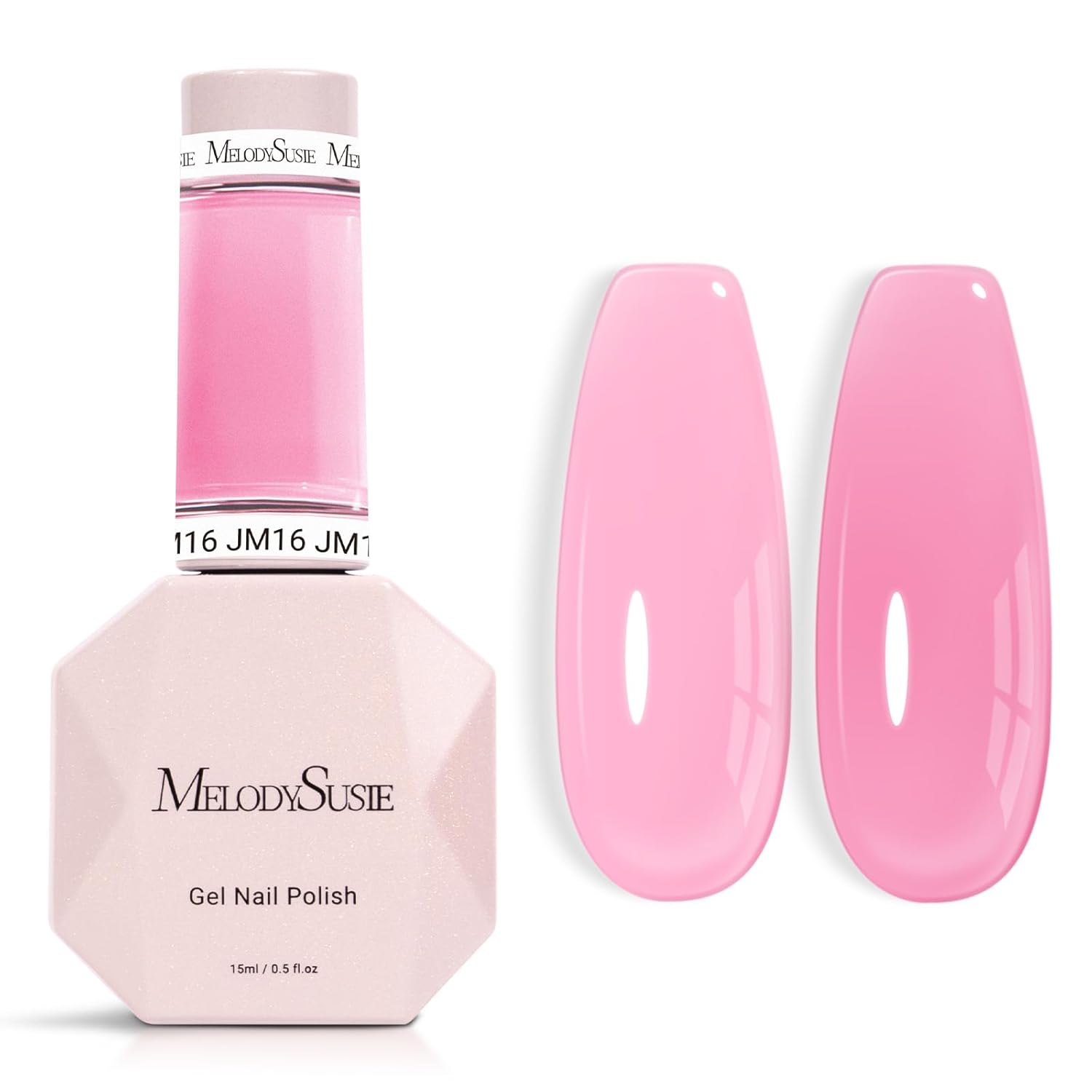 MelodySusie Jeweliver Nude Gel Nail Polish. 0.5Fl.oz Milky Gel Polish Pastel Color Soak Off UV LED Light Cure Gift for Women Manicure Nail Art DIY at Home JM08 : Beauty & Personal Care
