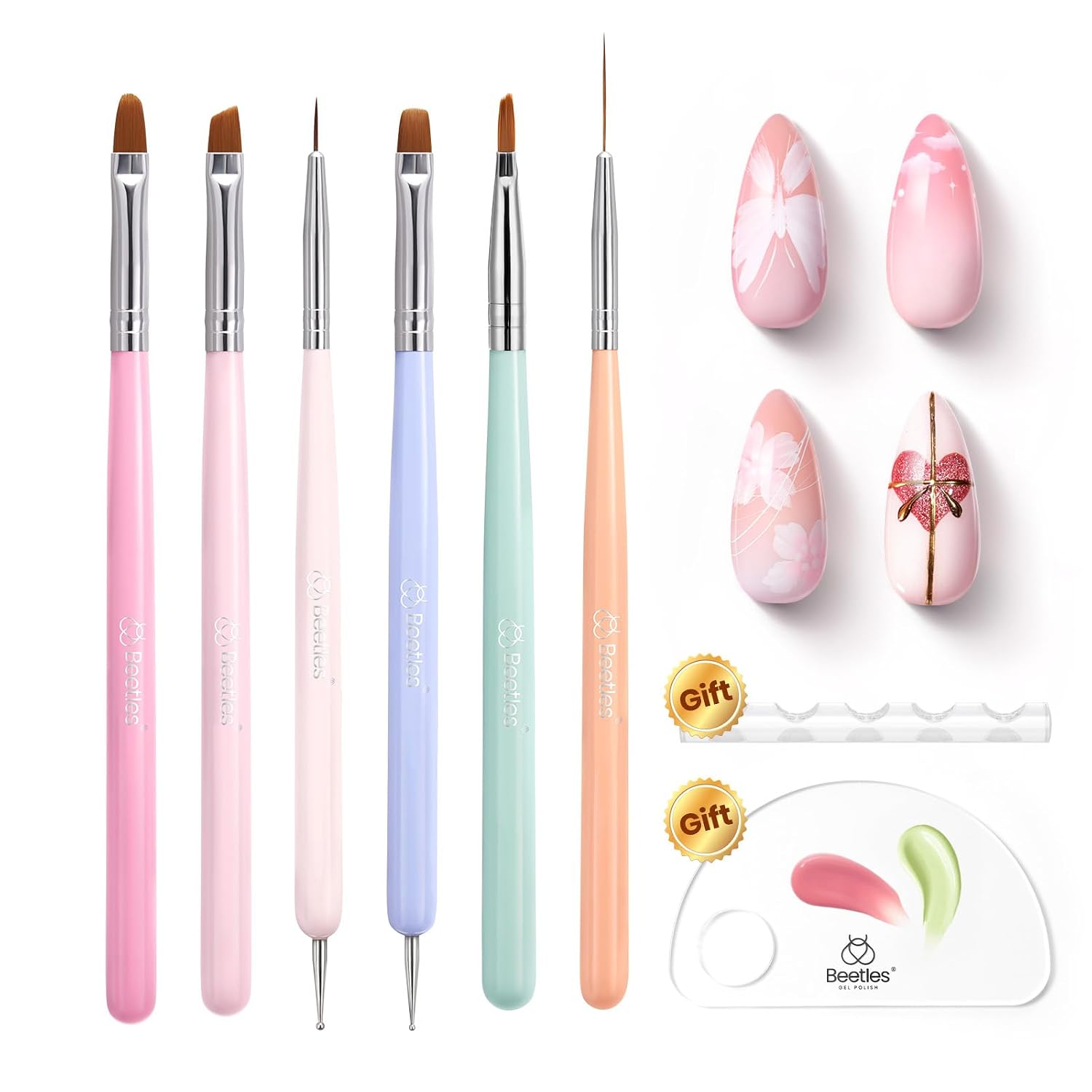 Beetles French Manicure Nail Art Stickers 30 Sheets French Tip Tool 3 Designs Self-Adhesive Nail Tips Guides for DIY Decoration Nails Art : Beauty & Personal Care
