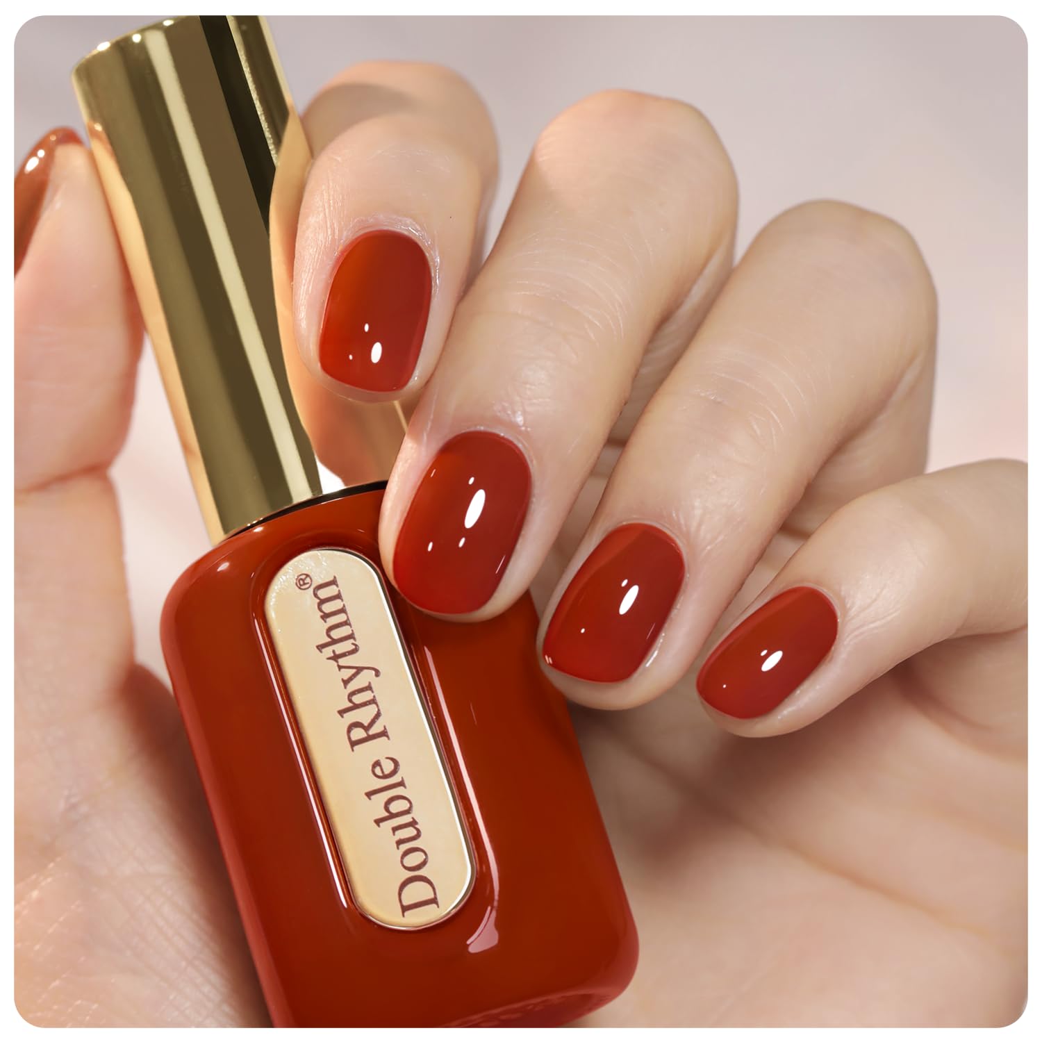 Double Rhythm 0.50 OZ Gel Polish Hema Free Same Color Same Bottle Golden Round Translucent Neutral Natural Milky 15 ML Jelly UV Polish Art DIY at Home (Bright Pink-H1040) : Beauty & Personal Care