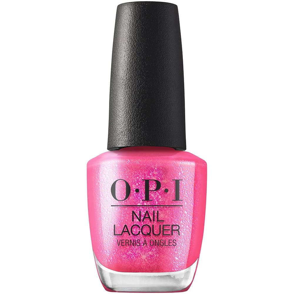 OPI Nail Lacquer Strawberry Margarita | Opaque Bright Pink Crème Chip Resistant Nail Polish | Fast Drying. Streak Free