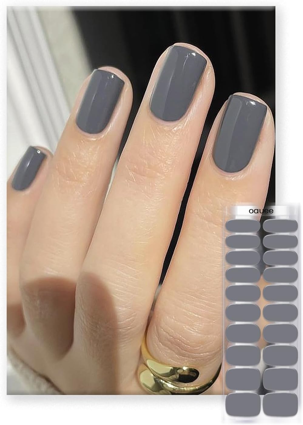 OAUEE Semi Cured Gel Nail Strips | Gel Nail Stickers with UV Light Required | Salon Quality. Easy Application and Removal(Pink Ombre) : Beauty & Personal Care