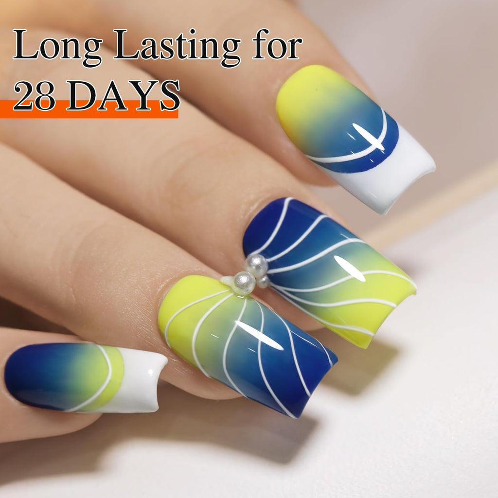 Double Rhythm 15 Ml Metallic Gel Liner Nail Art Bronze Mirror Chrome Painted Drawing Stripper 3D Effect Polish (White Liner Art -L1006) : Beauty & Personal Care