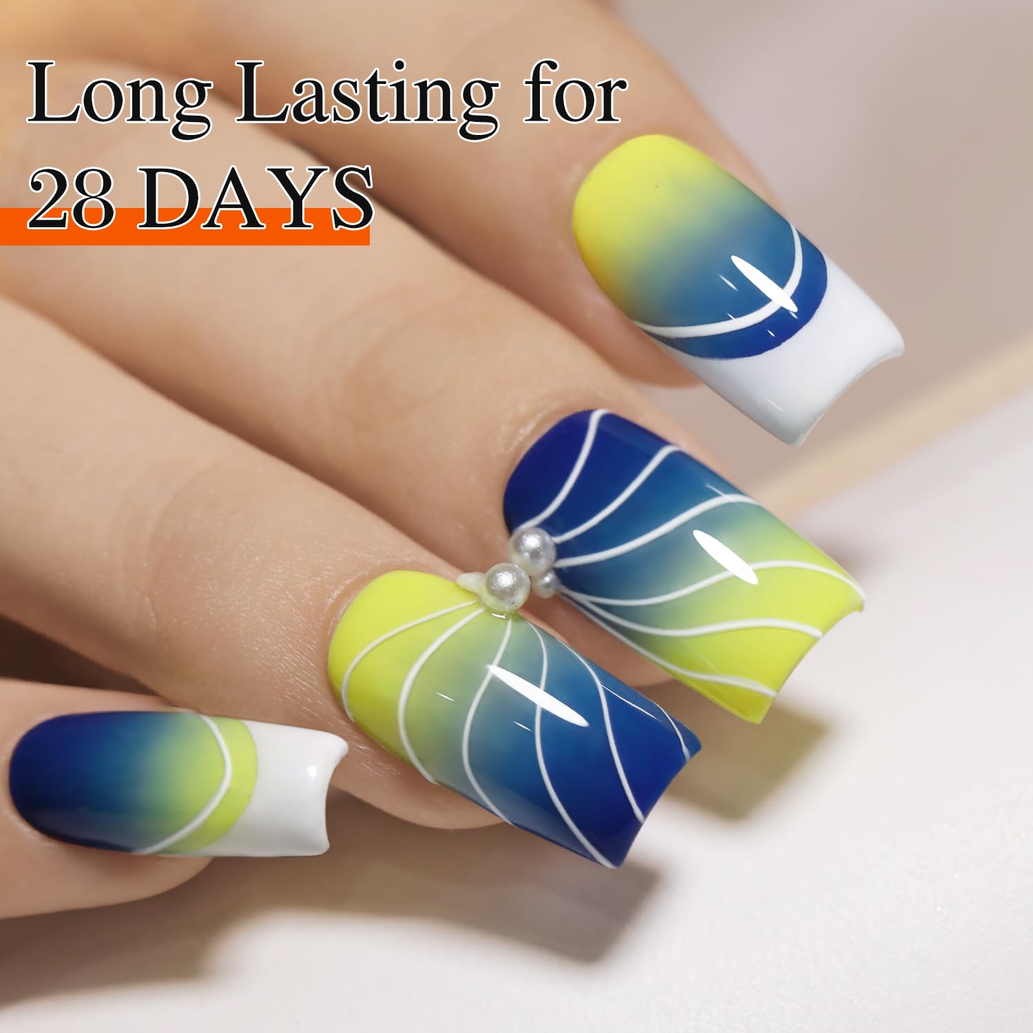 Double Rhythm 15 Ml Metallic Gel Liner Nail Art Bronze Mirror Chrome Painted Drawing Stripper 3D Effect Polish (White Liner Art -L1006) : Beauty & Personal Care