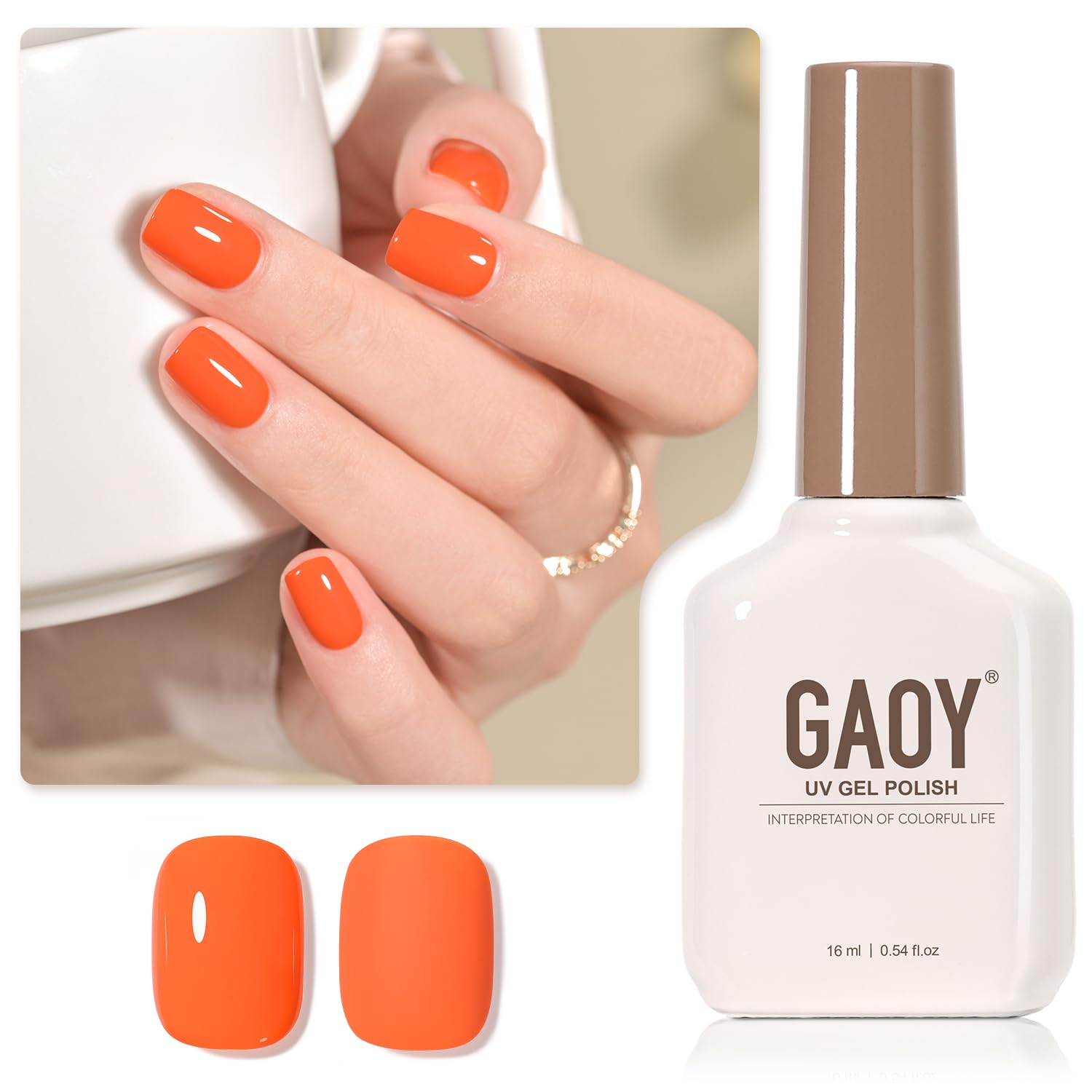 GAOY Sheer Light Pink Gel Nail Polish. 16ml Jelly Milky White Peach Translucent Color 1352 UV Light Cure Gel Polish for Nail Art DIY Manicure and Pedicure at Home : Beauty & Personal Care
