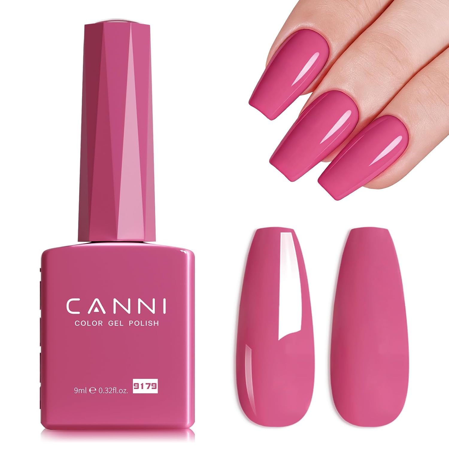 CANNI Light Pink Gel Nail Polish. 1Pcs Baby Pink Gel Polish Soft Pale Color High Gloss Soak Off U V Nail Manicure Salon DIY : Beauty & Personal Care