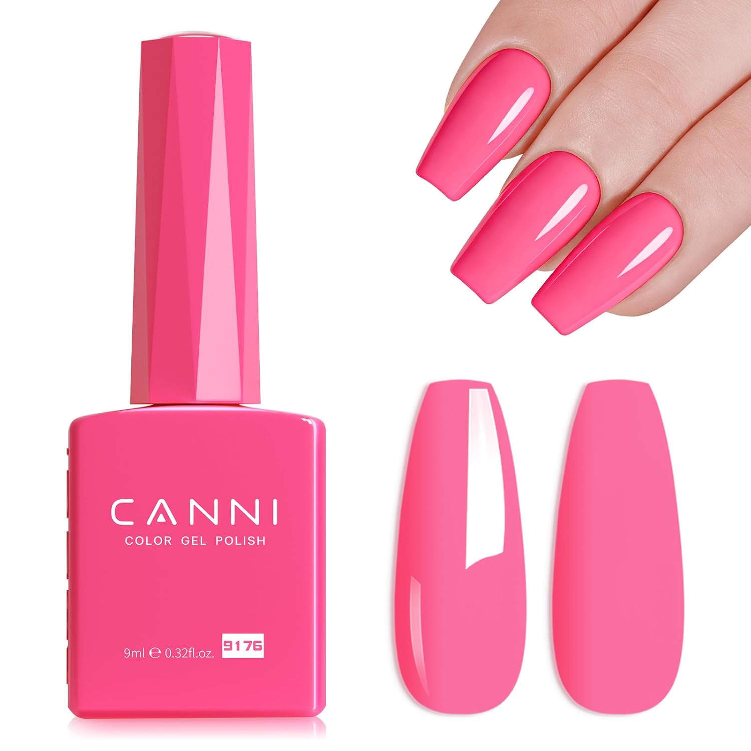CANNI Light Pink Gel Nail Polish. 1Pcs Baby Pink Gel Polish Soft Pale Color High Gloss Soak Off U V Nail Manicure Salon DIY : Beauty & Personal Care