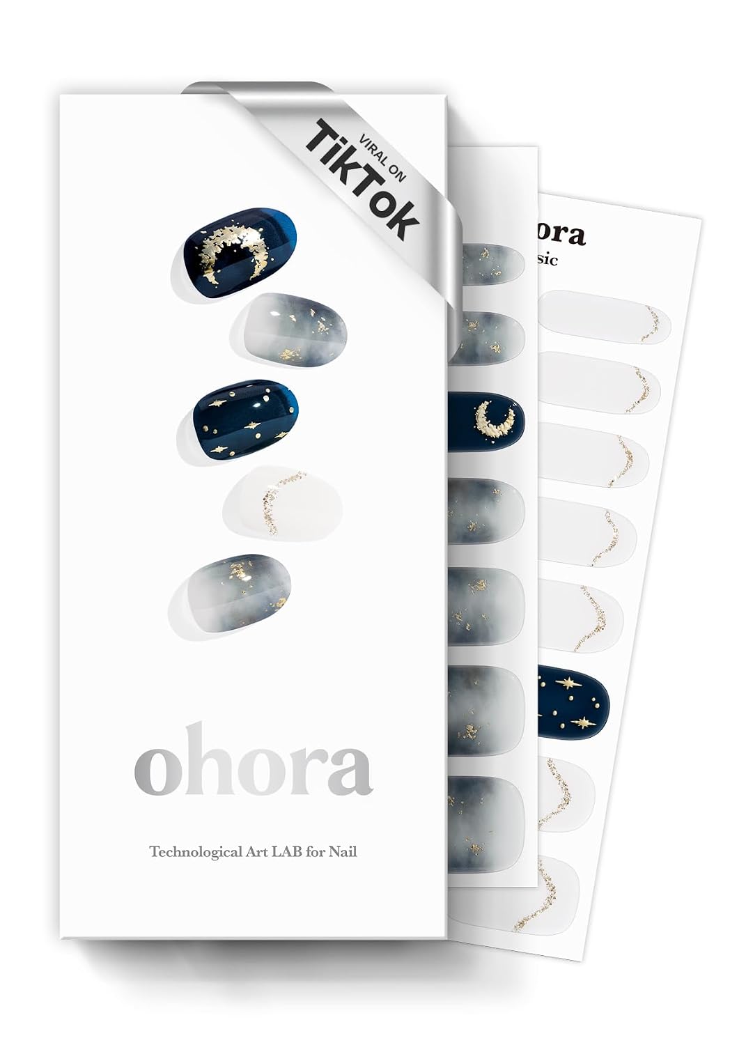 ohora Semi Cured Gel Nail Strips (N Dancing Flower) - White Works with Any UV/LED Lamps. Salon-Quality. Long Lasting. Easy to Apply & Remove - Includes 2 Prep Pads. Nail File & Wooden Stick : Beauty & Personal Care