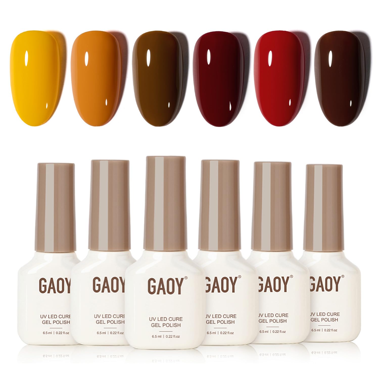 GAOY Rose Garden Jelly Gel Nail Polish of 6 Transparent Nude Red Pink Brown Colors Sheer Gel Polish Kit for Salon Manicure and Nail Art DIY at Home : Beauty & Personal Care