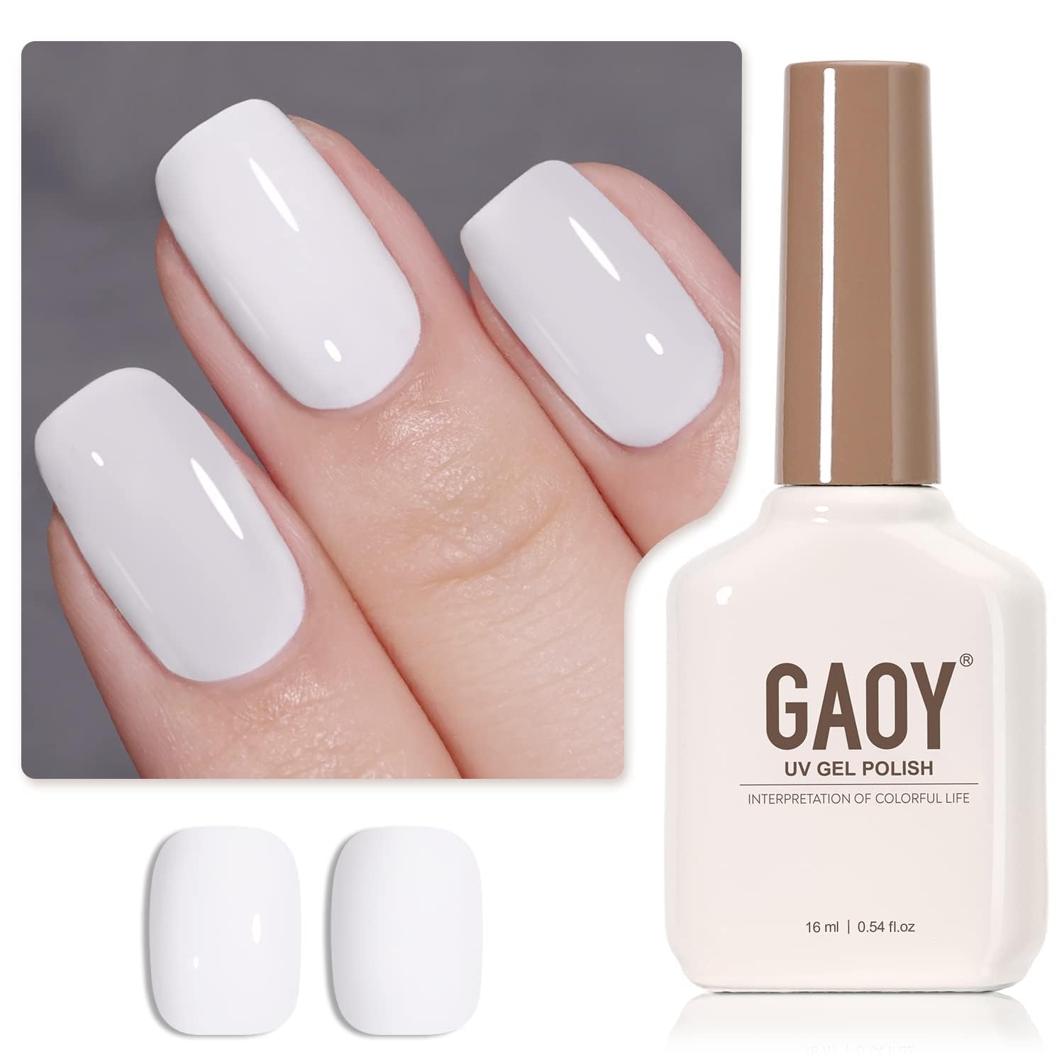 GAOY Sheer Light Pink Gel Nail Polish. 16ml Jelly Milky White Peach Translucent Color 1352 UV Light Cure Gel Polish for Nail Art DIY Manicure and Pedicure at Home : Beauty & Personal Care
