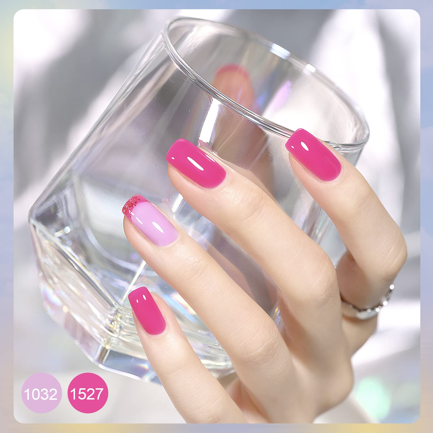 GAOY 42 Pcs Gel Nail Polish Kit. Pink White Red Jelly Nude Colors All Seasons Gel Nail Polish Set with Glossy & Matte Top Coat and Base Coat for DIY Manicure at Home : Beauty & Personal Care