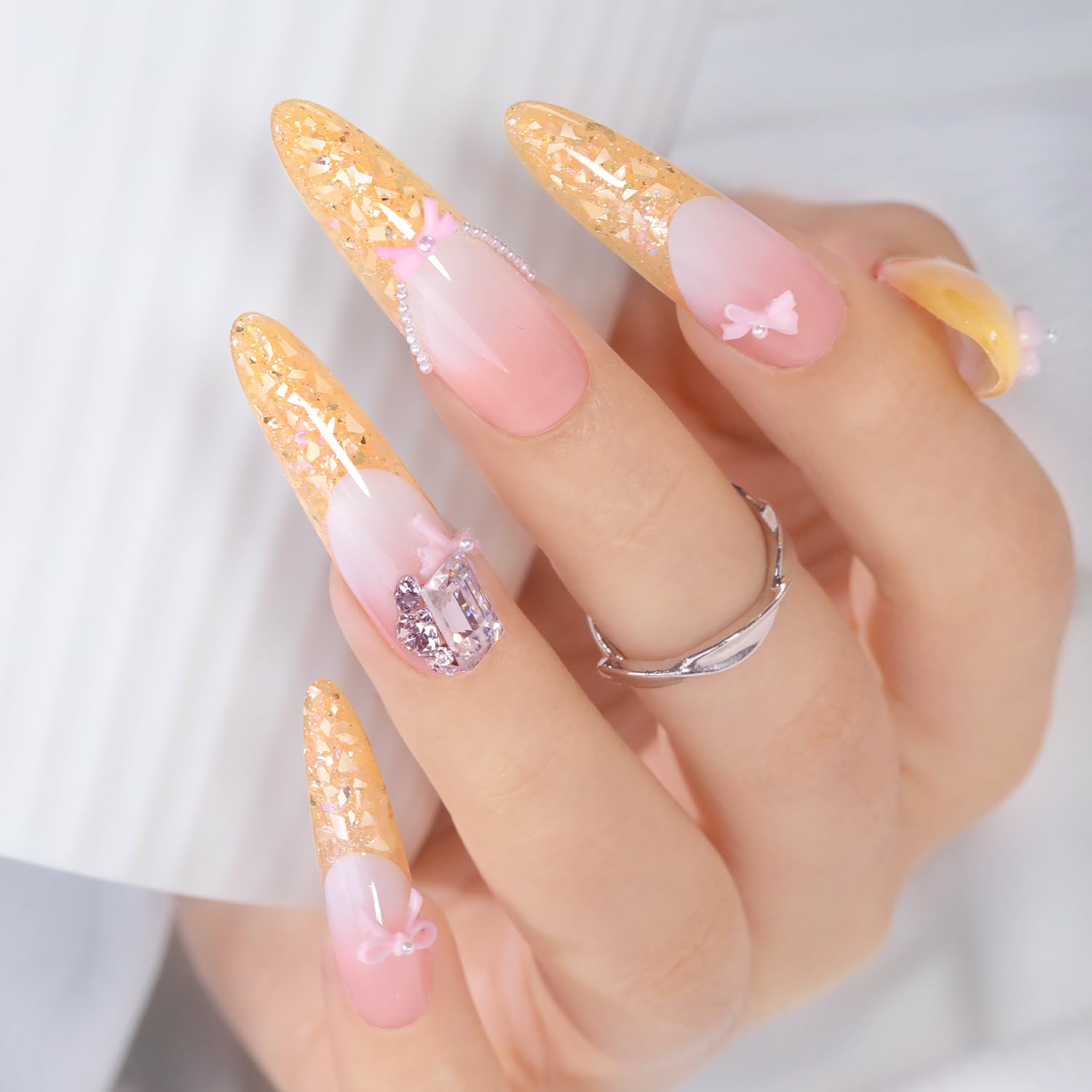 Double Rhythm 0.5Oz Glitter Gel Polish Shimmer Reflective Color for Nail Art Salon DIY Soak Off 15ml Nail Lamp Gel Polish at Home (Pink-B1161) : Beauty & Personal Care