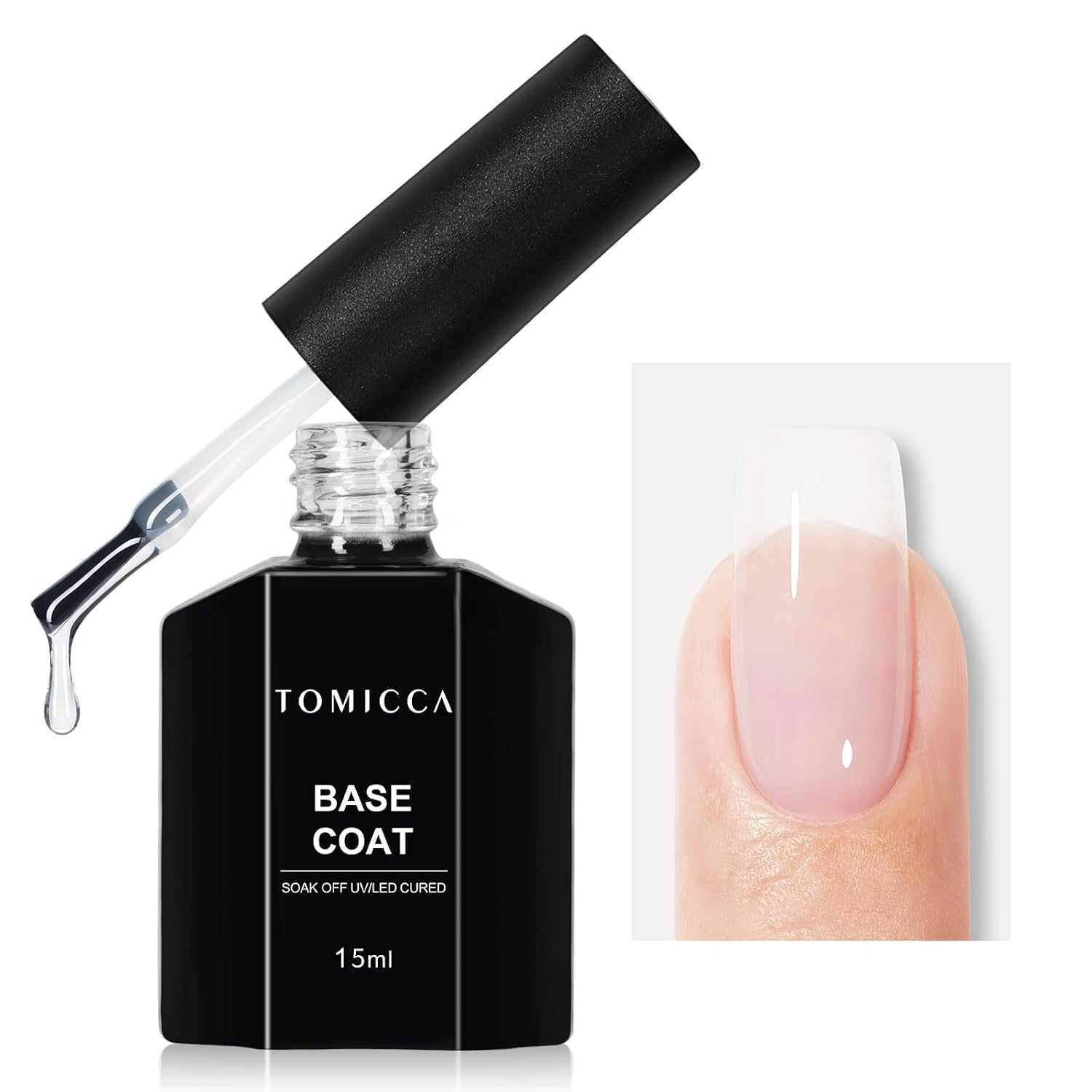 TOMICCA Nude Gel Nail Polish.15ml Light Nude Gel Polish.Soak Off Uv Led Cure Needed .Color Long Lasting Translucent Nail Art Manicure French Salon Diy Design Gifts For Woman : Beauty & Personal Care