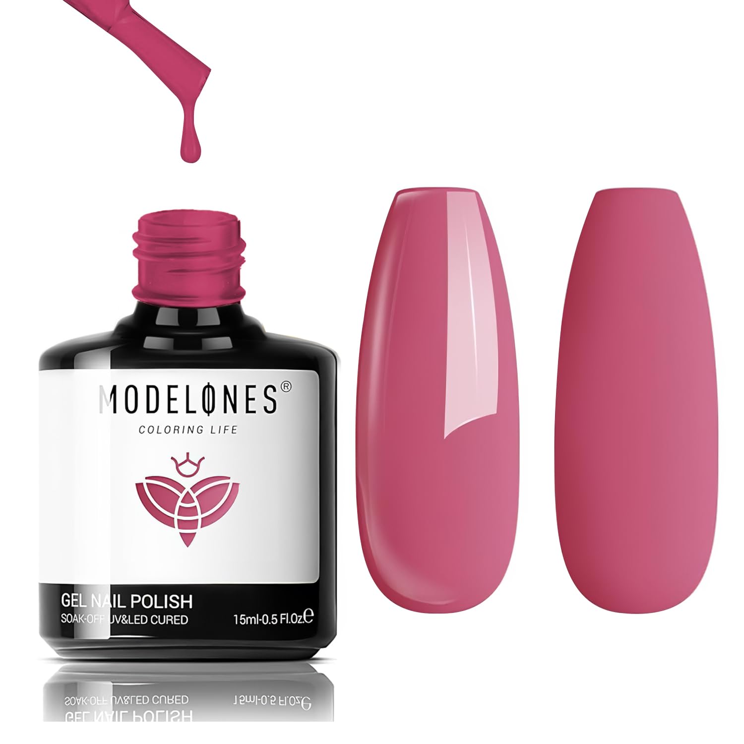 modelones Pink Gel Nail Polish Jelly Nude Pink Gel Polish French Tip Base Colors Translucent Soak Off U V Soap Nails for Nail Art Manicure at Home 15ML : Beauty & Personal Care