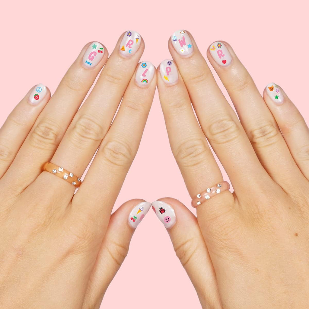 xo. Fetti Kids Nail Stickers - 816 Decals | Birthday Girl Party Favors. DIY Home Activity. Gift. Cute Nail Transfer. Groovy. Princess. Girl Power. Easter Basket : Beauty & Personal Care