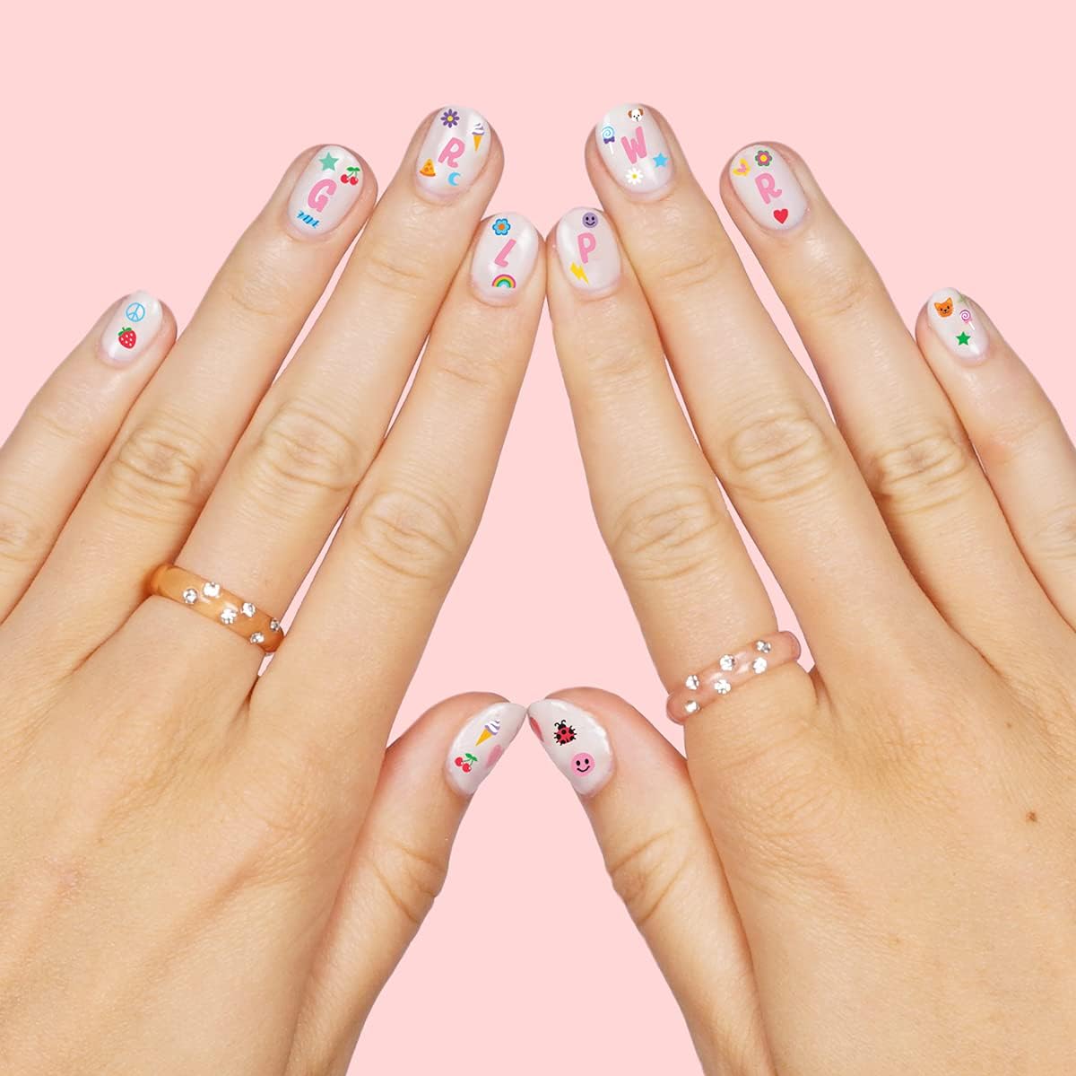 xo. Fetti Kids Nail Stickers - 816 Decals | Birthday Girl Party Favors. DIY Home Activity. Gift. Cute Nail Transfer. Groovy. Princess. Girl Power. Easter Basket : Beauty & Personal Care