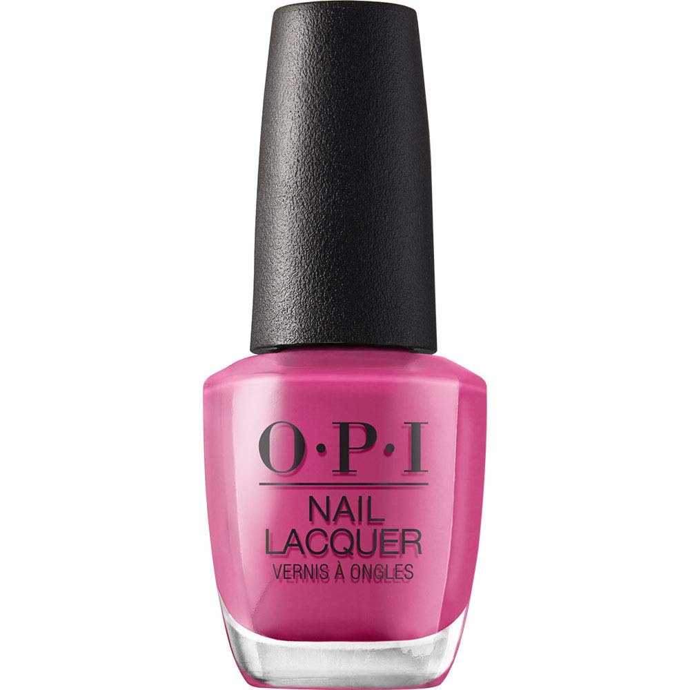 OPI Nail Lacquer Strawberry Margarita | Opaque Bright Pink Crème Chip Resistant Nail Polish | Fast Drying. Streak Free