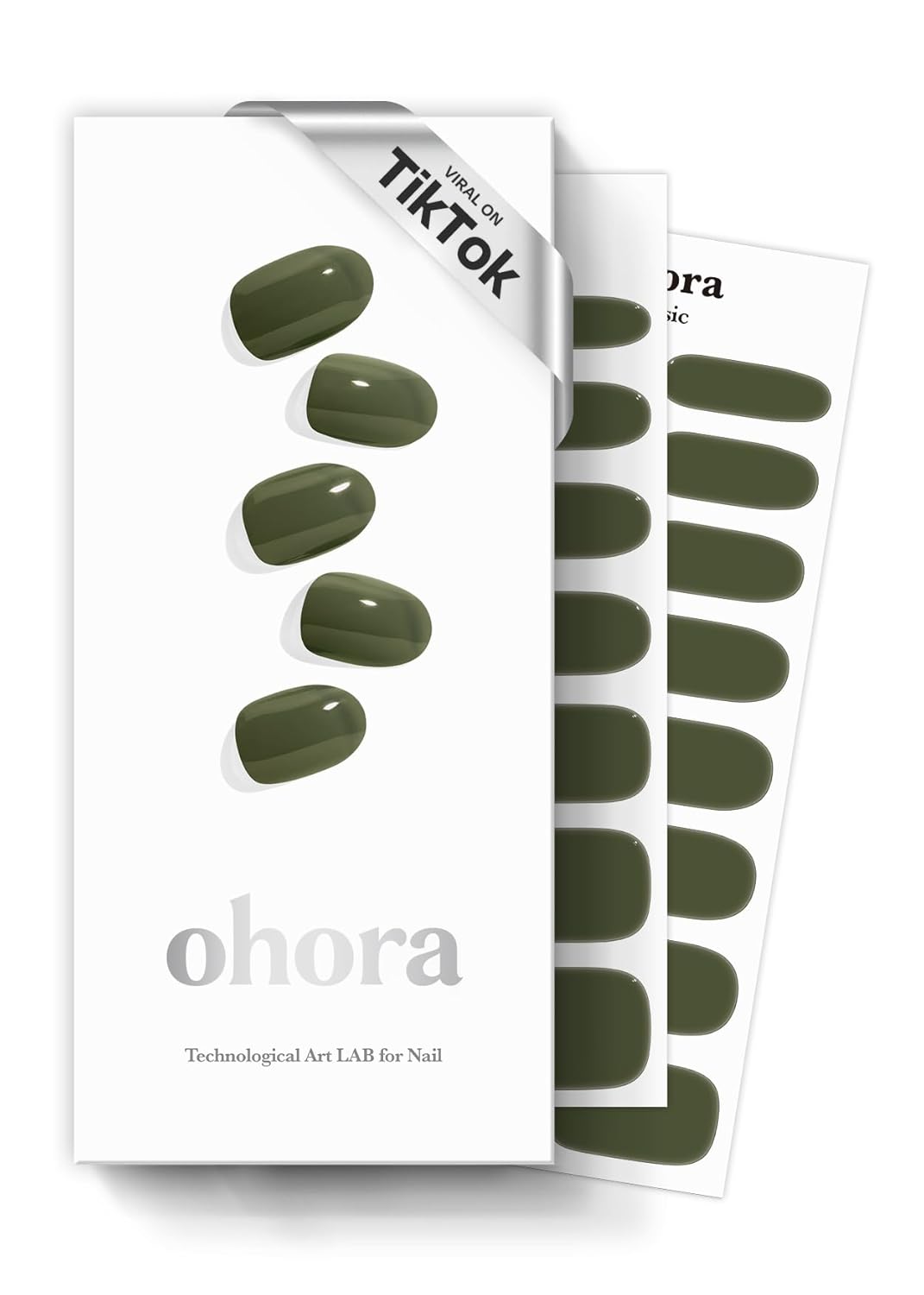 ohora Semi Cured Gel Nail Strips (N Cream Light) - Nude. Solid. Works with Any UV/LED Lamps. Salon-Quality. Long Lasting. Easy to Apply & Remove - Includes 2 Prep Pads. Nail File & Wooden Stick : Beauty & Personal Care