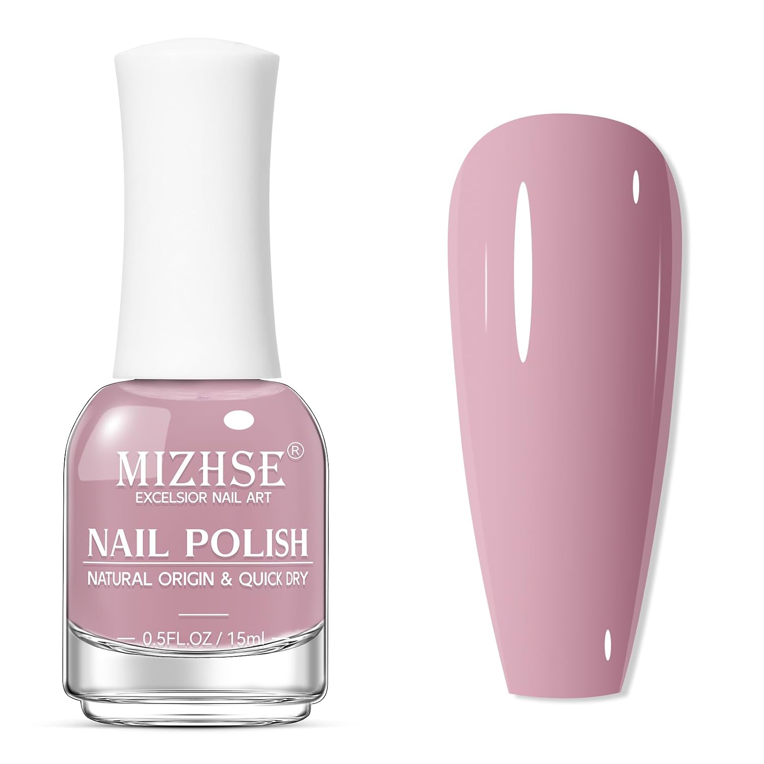 MIZHSE Quick Dry Nail Polish. Hot Pink Nail Polish Non Gel Air Drying Fast. 15ml Glossy Finish Regular Rose Red Nail Lacquer Full Coverage Nail Art Manicure DIY Home : Beauty & Personal Care