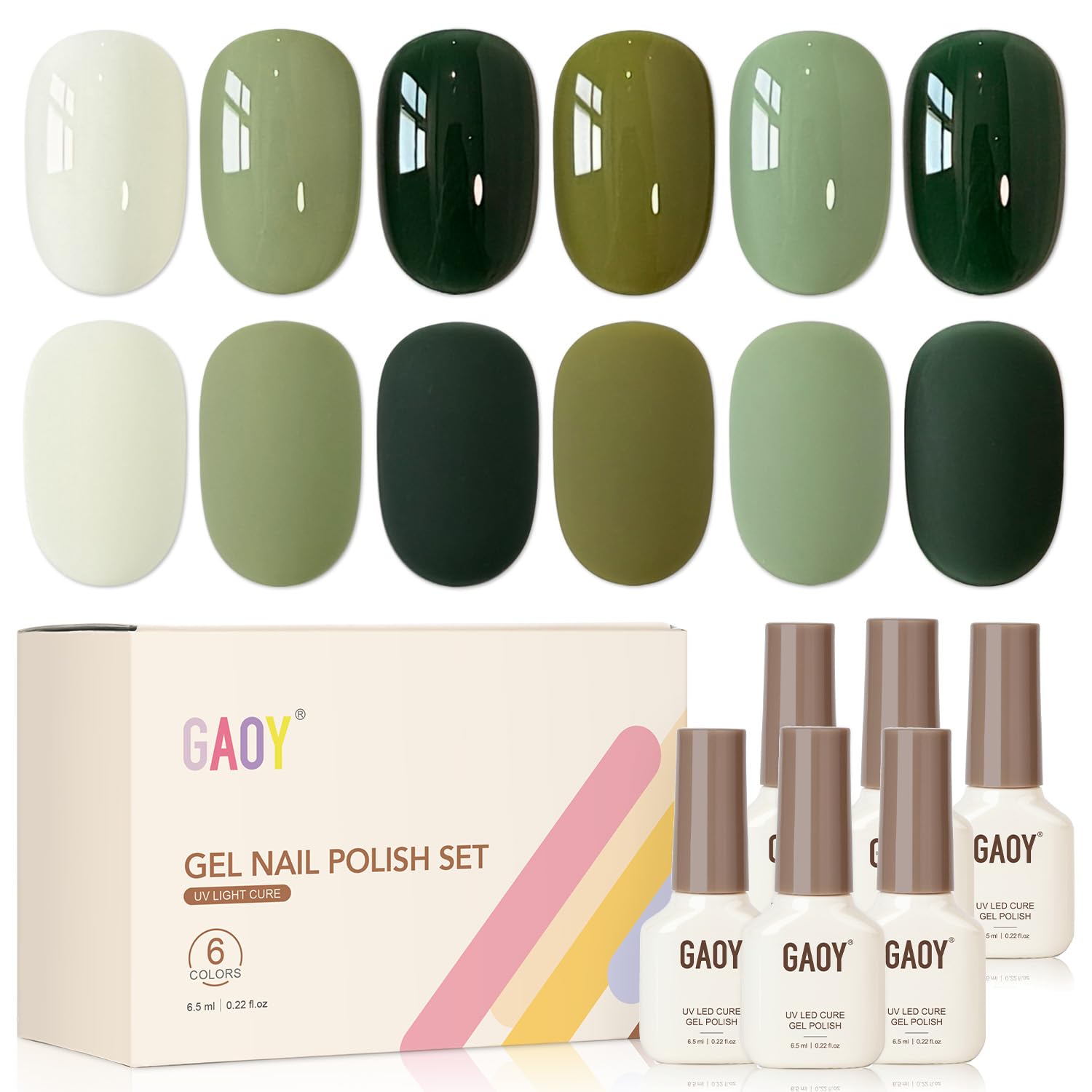 GAOY Rose Garden Jelly Gel Nail Polish of 6 Transparent Nude Red Pink Brown Colors Sheer Gel Polish Kit for Salon Manicure and Nail Art DIY at Home : Beauty & Personal Care