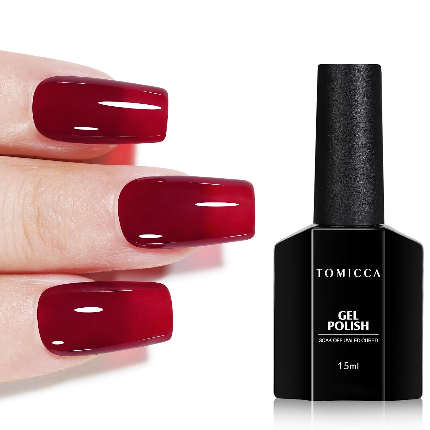 TOMICCA Nude Gel Nail Polish.15ml Light Nude Gel Polish.Soak Off Uv Led Cure Needed .Color Long Lasting Translucent Nail Art Manicure French Salon Diy Design Gifts For Woman : Beauty & Personal Care