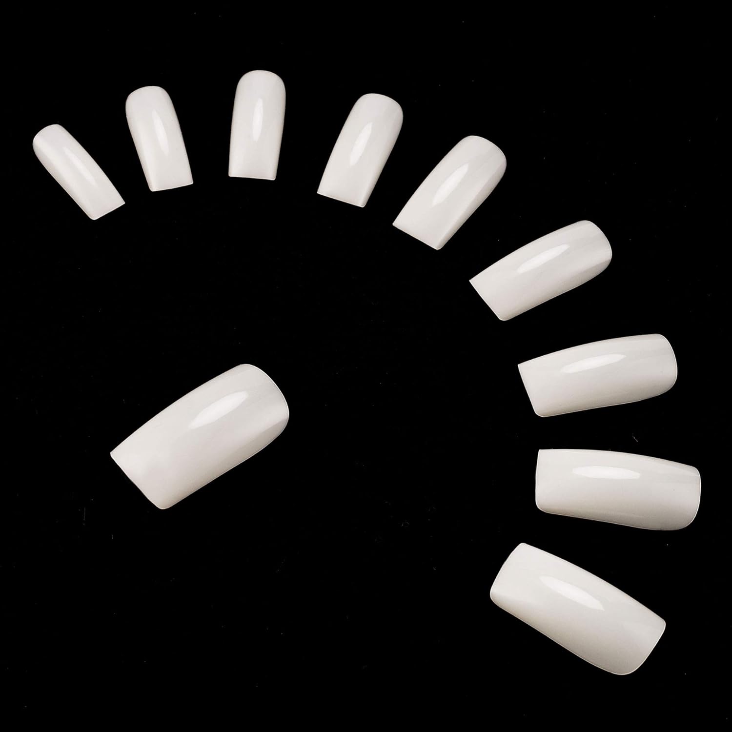 Full Cover Acrylic False Nail Tips. 500PCS Fake Nail Shape Artificial False Nails Tips 10 Sizes with Case for Nail Art Salons and Home DIY (Natural) : Beauty & Personal Care