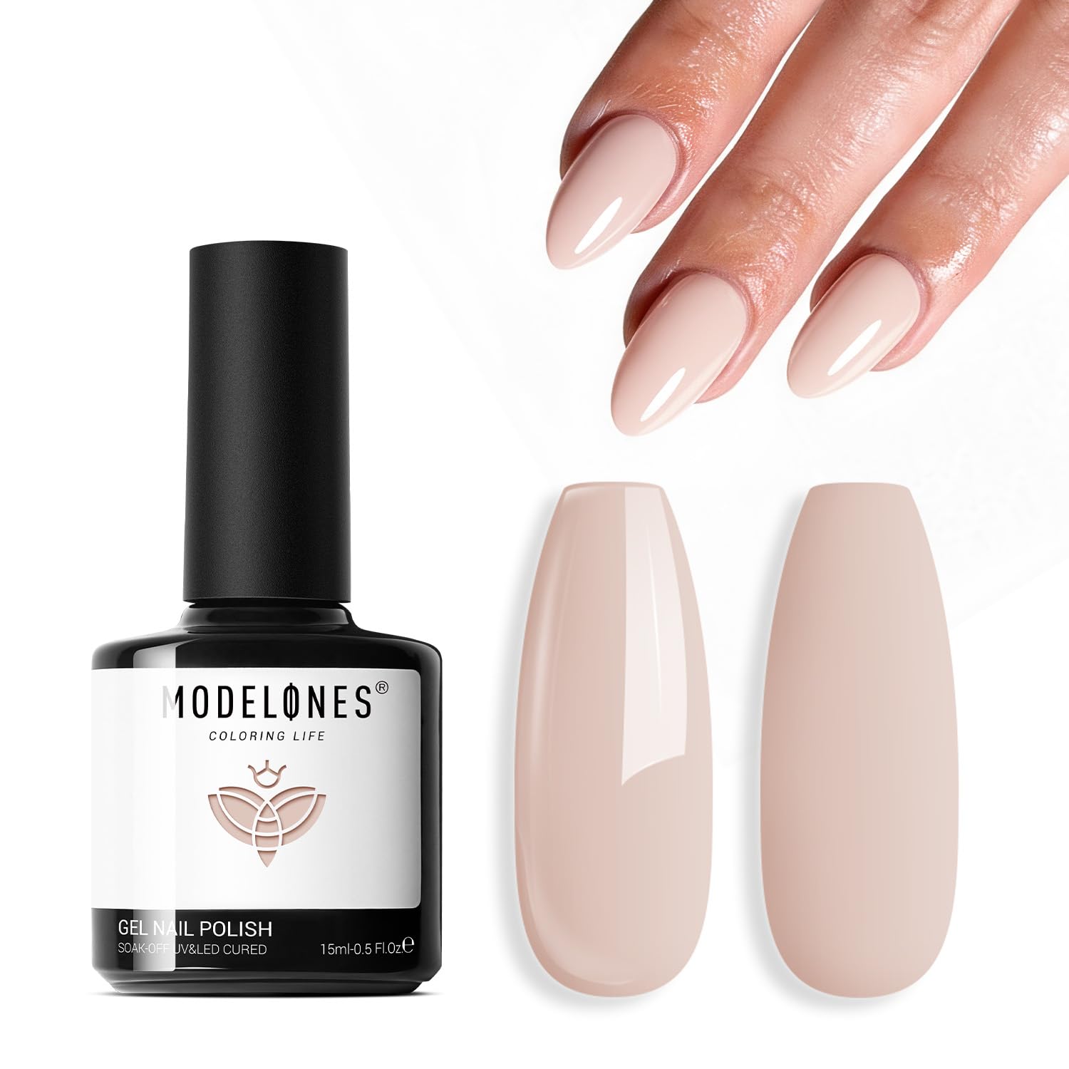 modelones Pink Gel Nail Polish Jelly Nude Pink Gel Polish French Tip Base Colors Translucent Soak Off U V Soap Nails for Nail Art Manicure at Home 15ML : Beauty & Personal Care