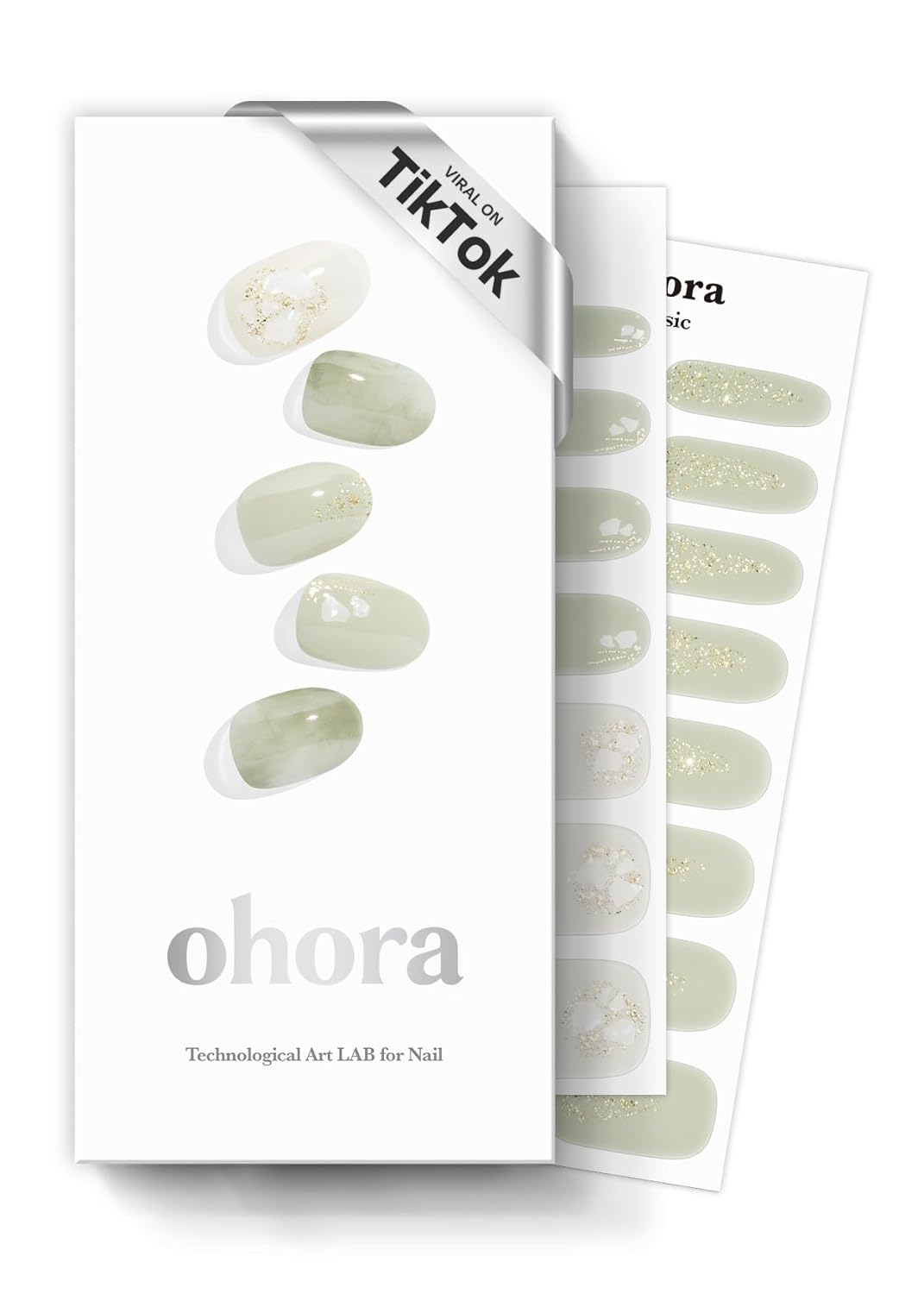 ohora Semi Cured Gel Nail Strips (N Cream Indigo) - Blue. Solid. Works with Any UV/LED Lamps. Salon-Quality. Long Lasting. Easy to Apply & Remove - Includes 2 Prep Pads. Nail File & Wooden Stick : Beauty & Personal Care