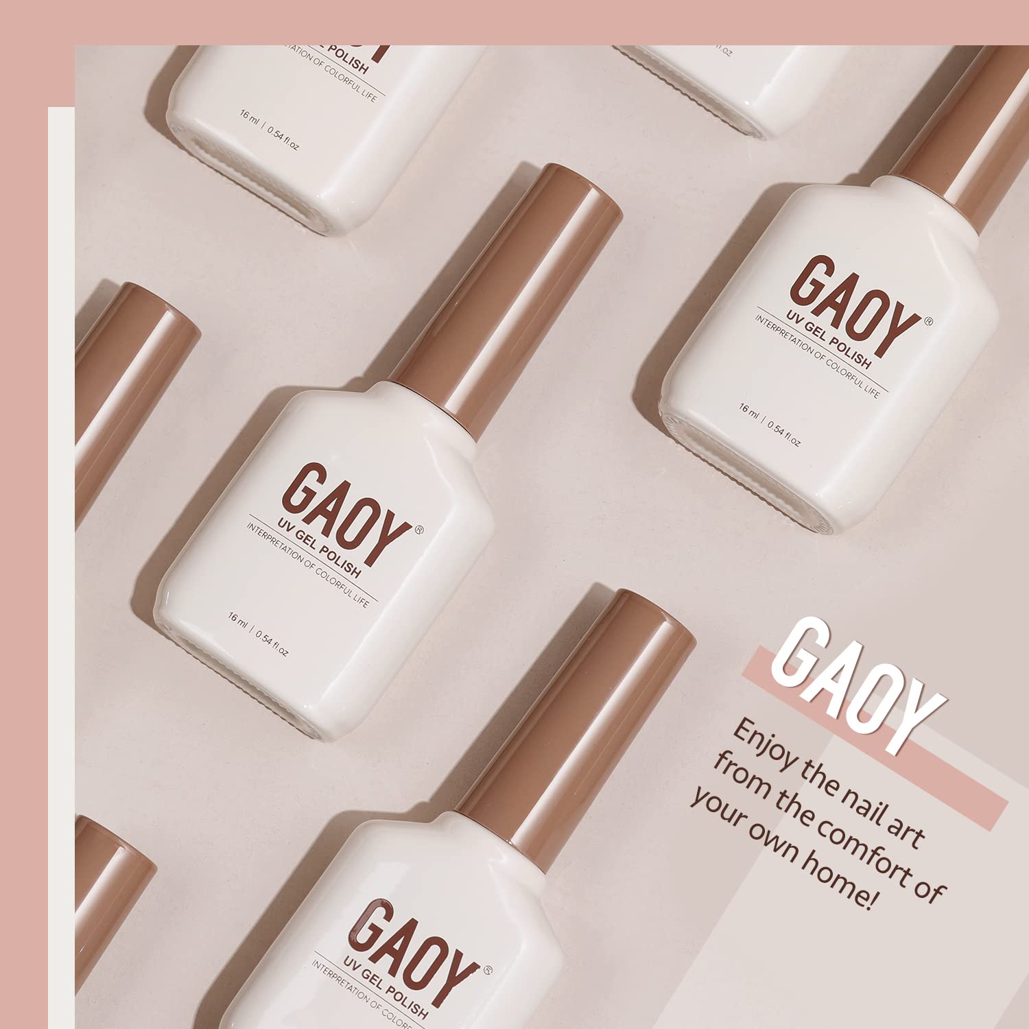 GAOY Sheer Light Pink Gel Nail Polish. 16ml Jelly Milky White Peach Translucent Color 1352 UV Light Cure Gel Polish for Nail Art DIY Manicure and Pedicure at Home : Beauty & Personal Care