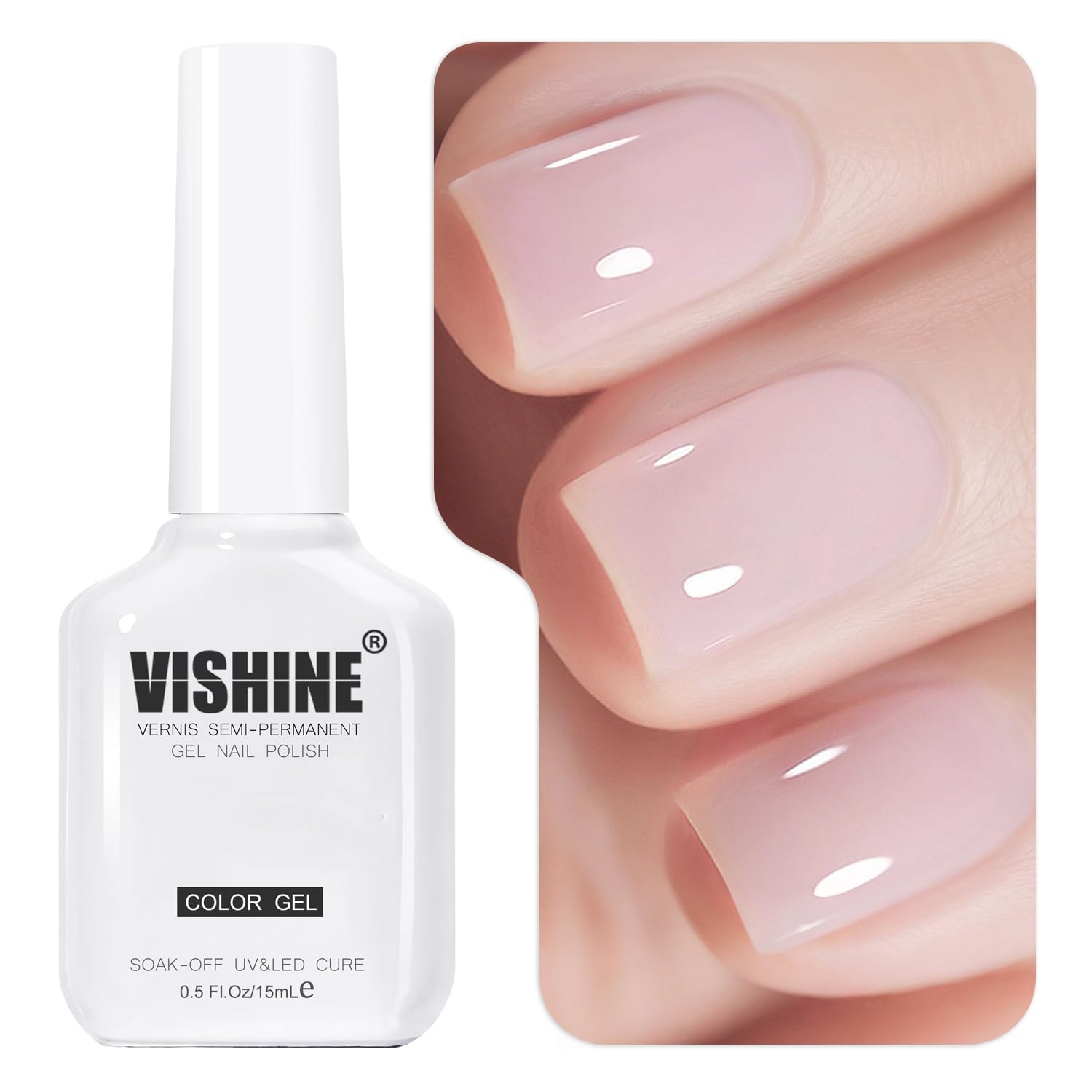 Vishine Nail Gel Polish. 15ml Soak Off Nail Gel Polish Nail Art Manicure Salon DIY at Home Long-lasting - Hot Pink 0.5 OZ : Beauty & Personal Care