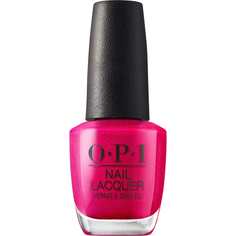 OPI Nail Lacquer Strawberry Margarita | Opaque Bright Pink Crème Chip Resistant Nail Polish | Fast Drying. Streak Free
