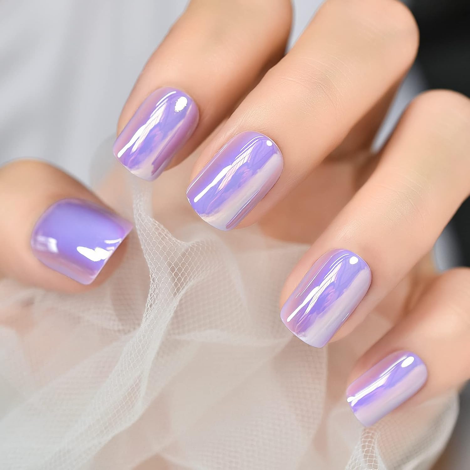 ELEVENAIL Press on Nails Glossy Dark Rose Pink False Nails Medium Length Squoval Nail Art Tips Salon Women Girls DIY Manicure Daily Reusable Daily Office Home Party Acrylic Stick On Fake Nails : Beauty & Personal Care