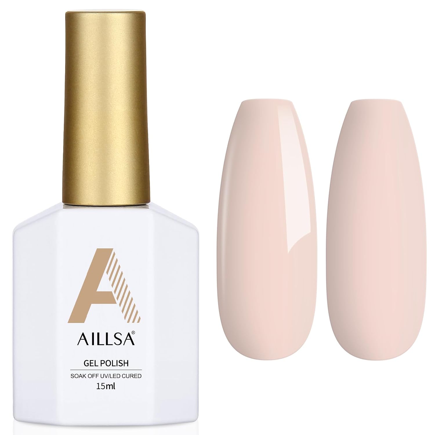 AILLSA Gel Nail Polish Nude Pink Gel Polish Sheer Neutral Color Jelly Gels Nail Polish Natural Translucent Soak Off U V Nails for Nail Art French Manicure at Home 0.51 Fl Oz /GB49 : Beauty & Personal Care